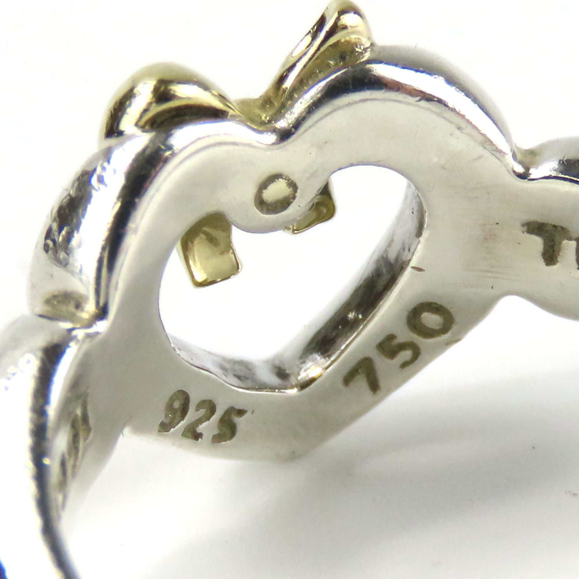 Tiffany Heart Yellow Gold (18K) Silver 925 Band Ring (Pre-Owned)