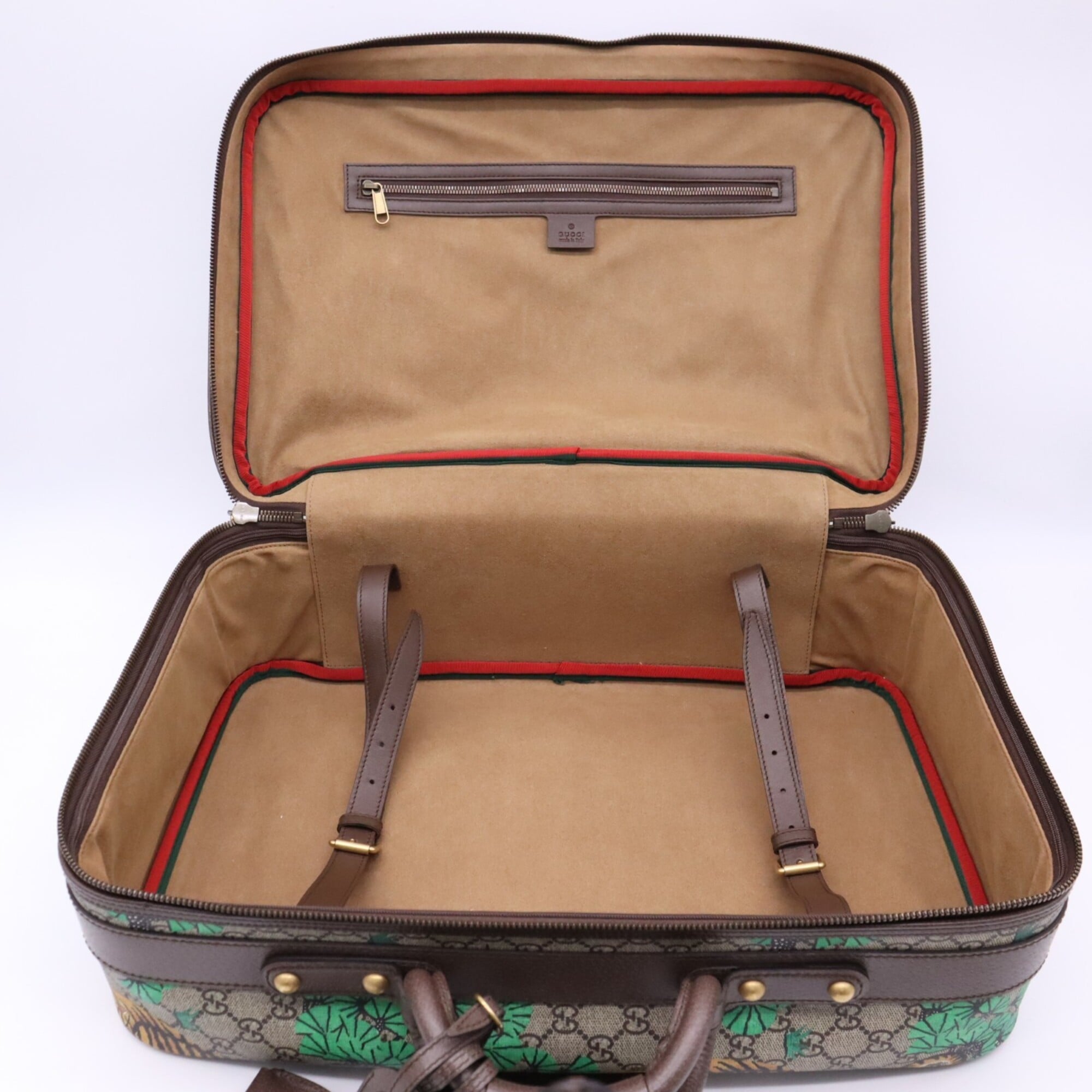 Gucci Sherry Line Beige Multi-Color Coated Canvas Leather Boston Bag (Pre-Owned)