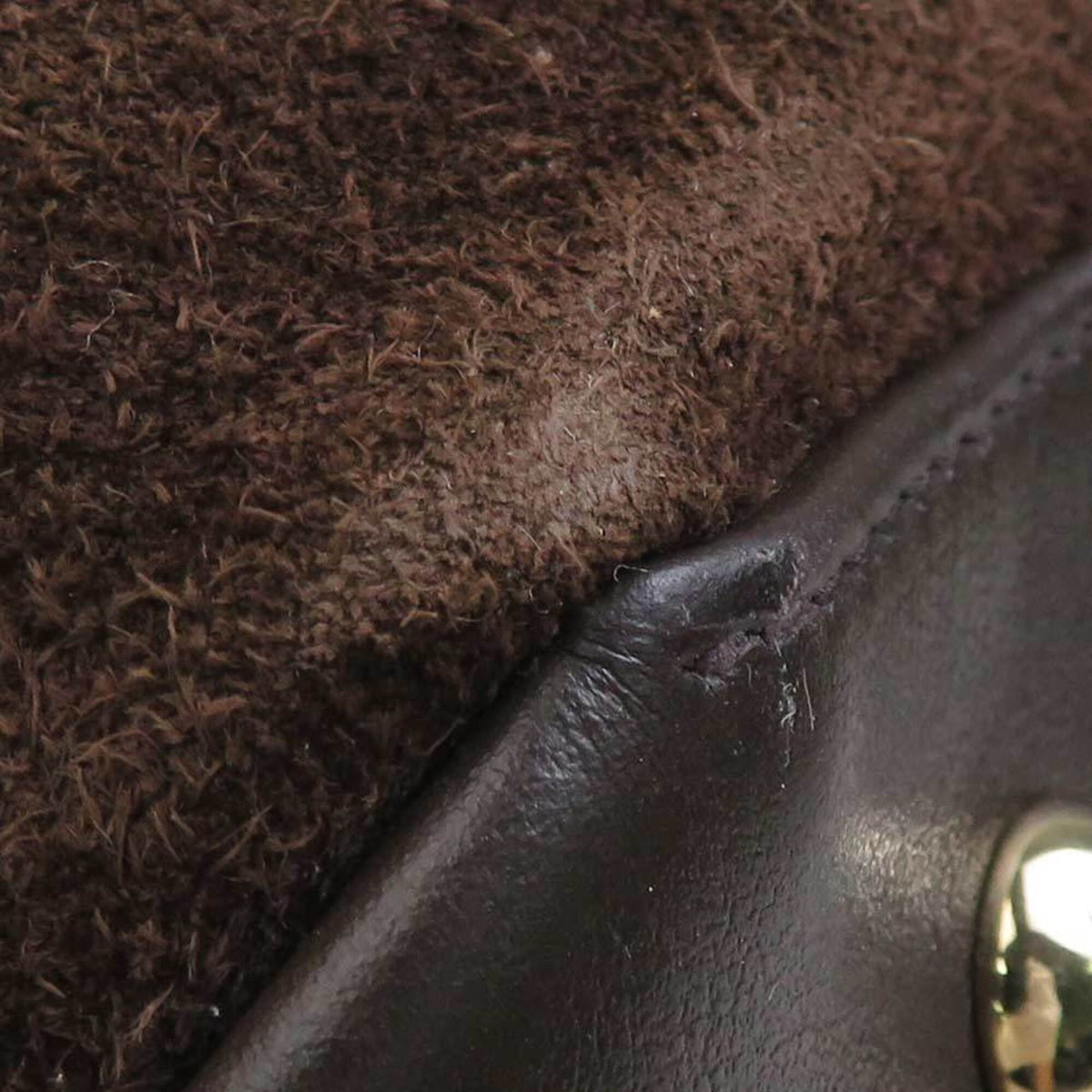 Salvatore Ferragamo Brown Suede Leather Handbag Shoulder Bag (Pre-Owned)