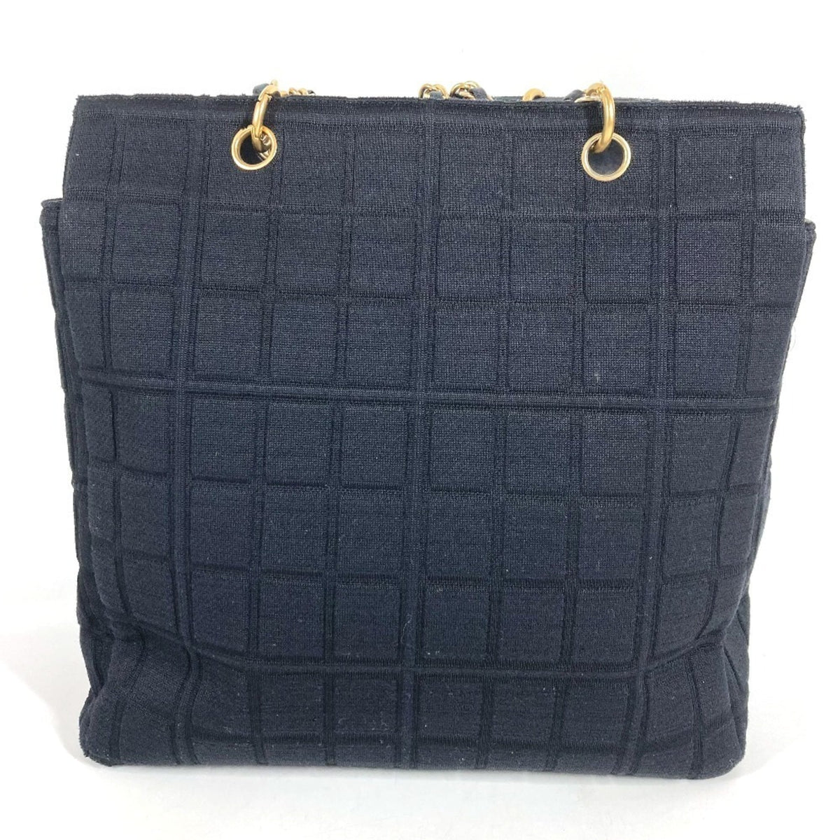Chanel Black Cotton Shoulder Bag Tote Bag (Pre-Owned)