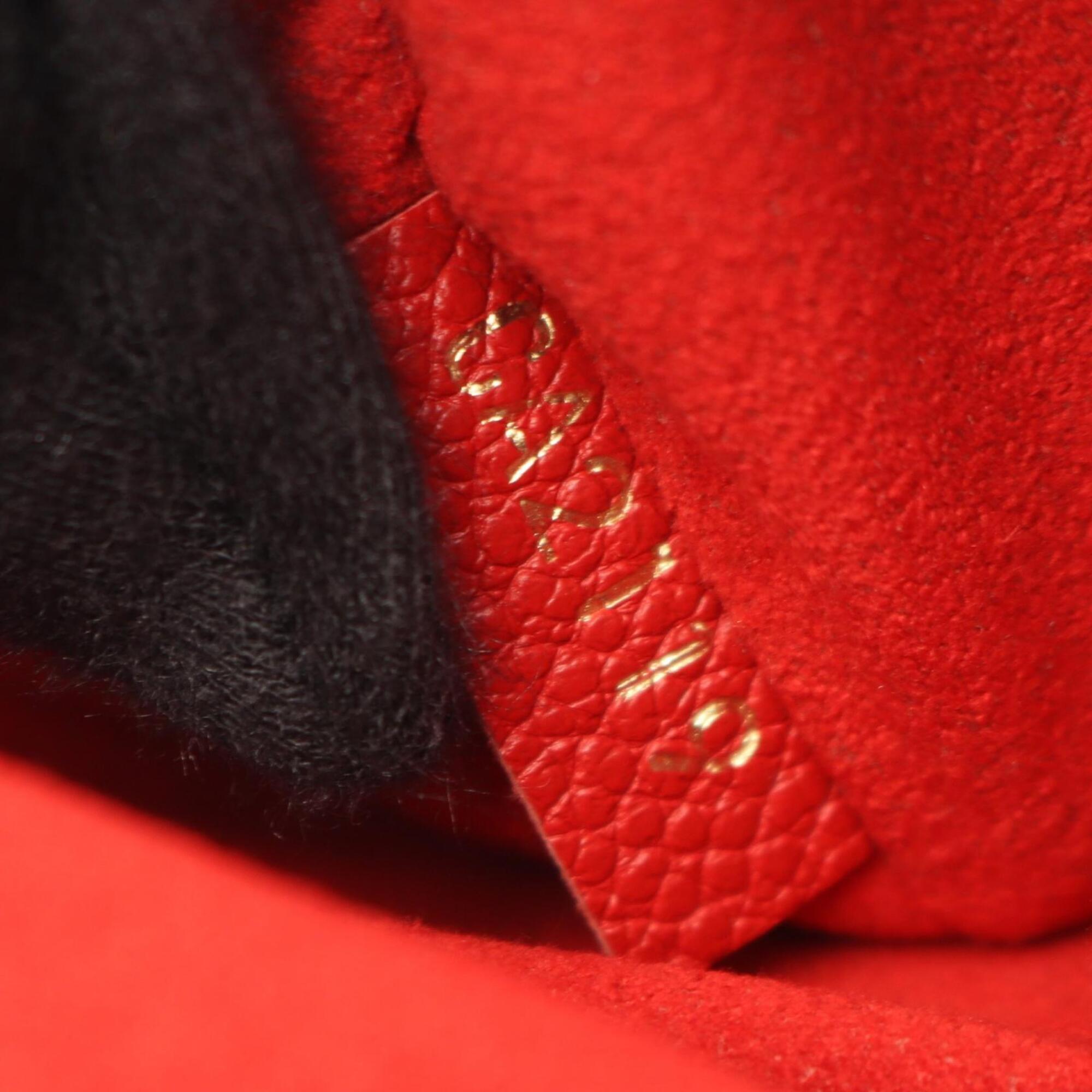 Louis Vuitton Brown Cerise Monogram Red Color Monogram Leather Handbag Shoulder Bag (Pre-Owned)