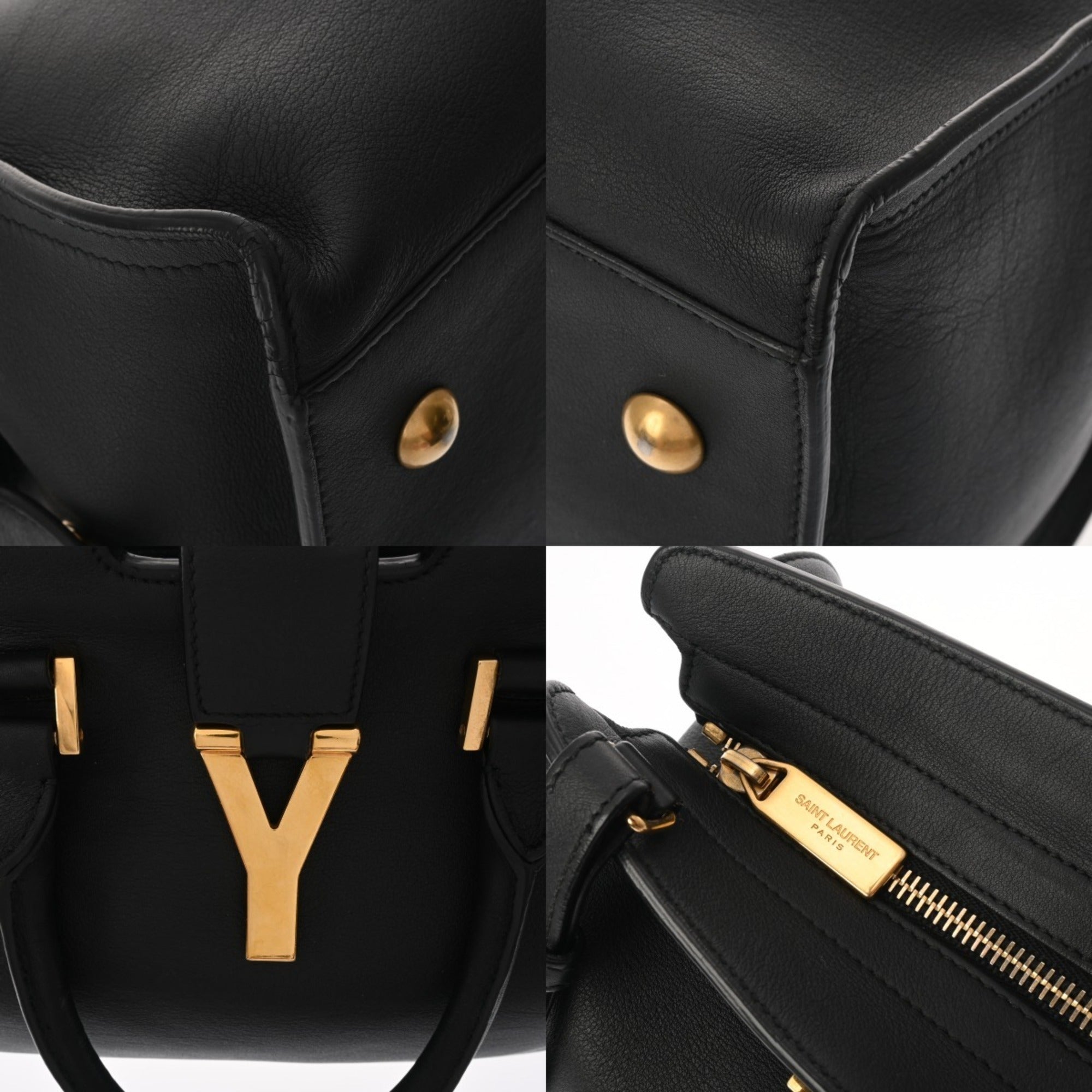 Saint Laurent Black Leather Handbag (Pre-Owned)
