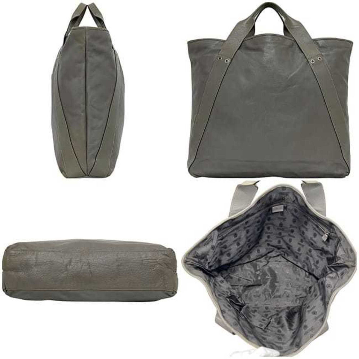 Gucci Hysteria Gray Leather Tote Bag (Pre-Owned)
