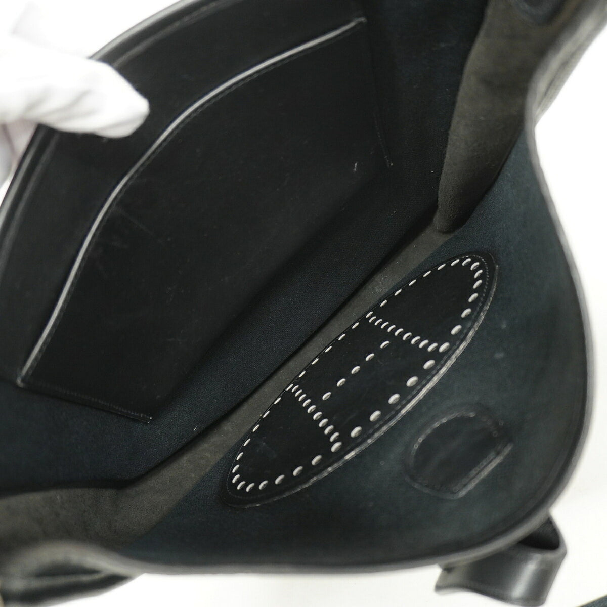Hermes Black Toile Officier Shoulder Bag (Pre-Owned)