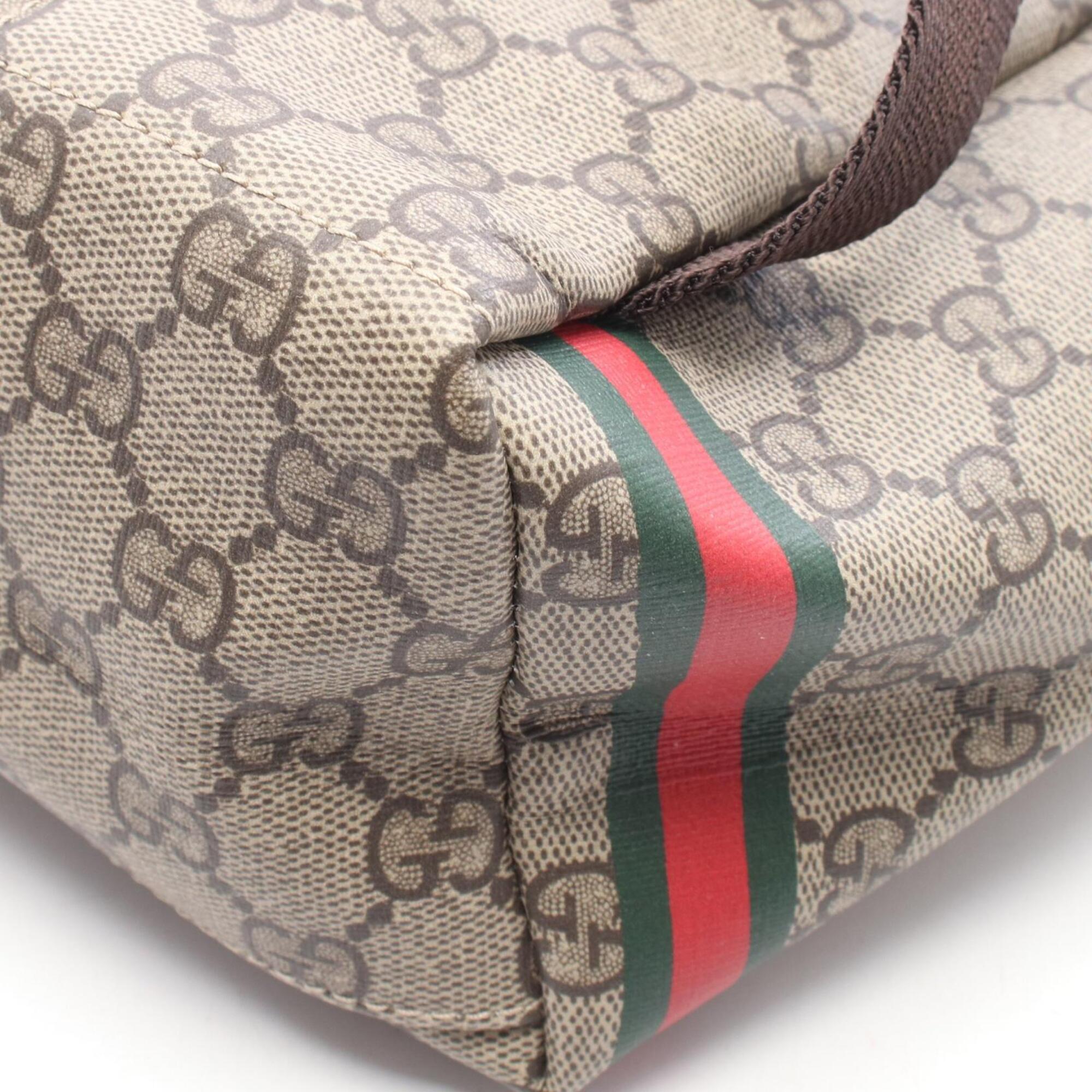 Gucci Beige Brown Multi-Color Pvc Leather Backpack Handbag (Pre-Owned)