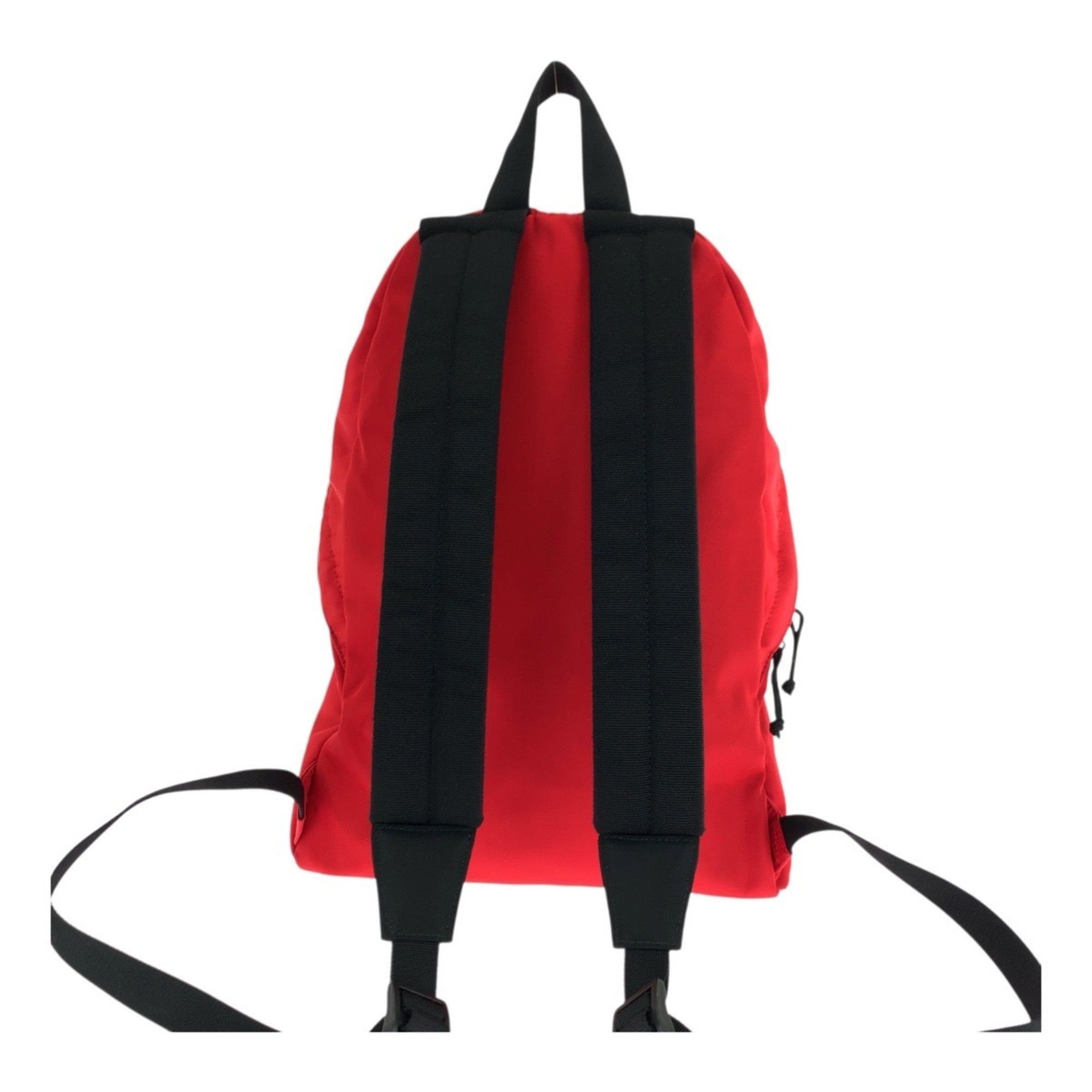 Balenciaga Black Red Color Canvas Backpack (Pre-Owned)