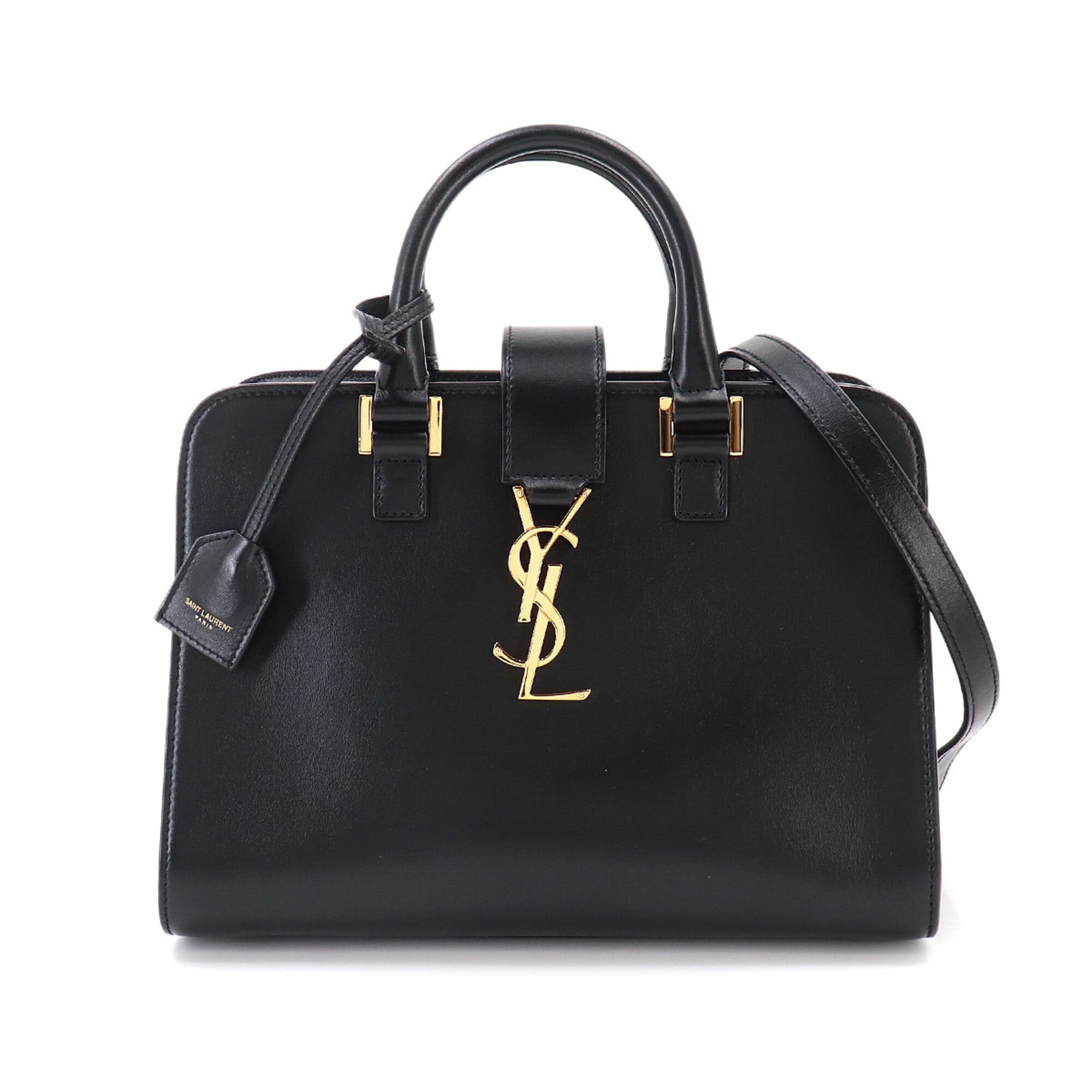 Saint Laurent Black Leather Handbag (Pre-Owned)