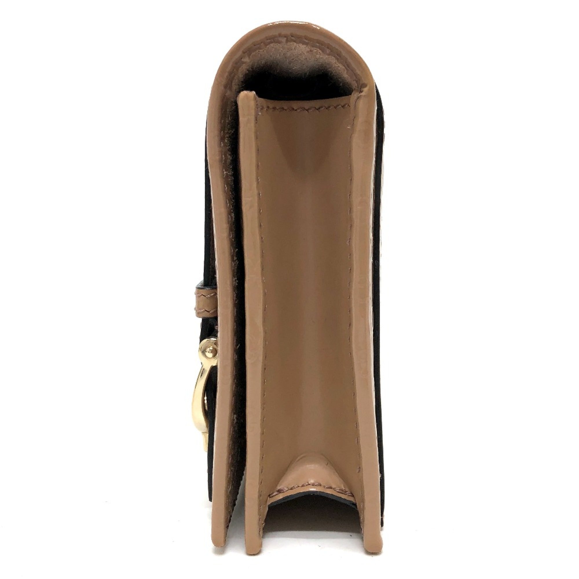 Gucci Beige Patent Leather Shoulder Bag (Pre-Owned)