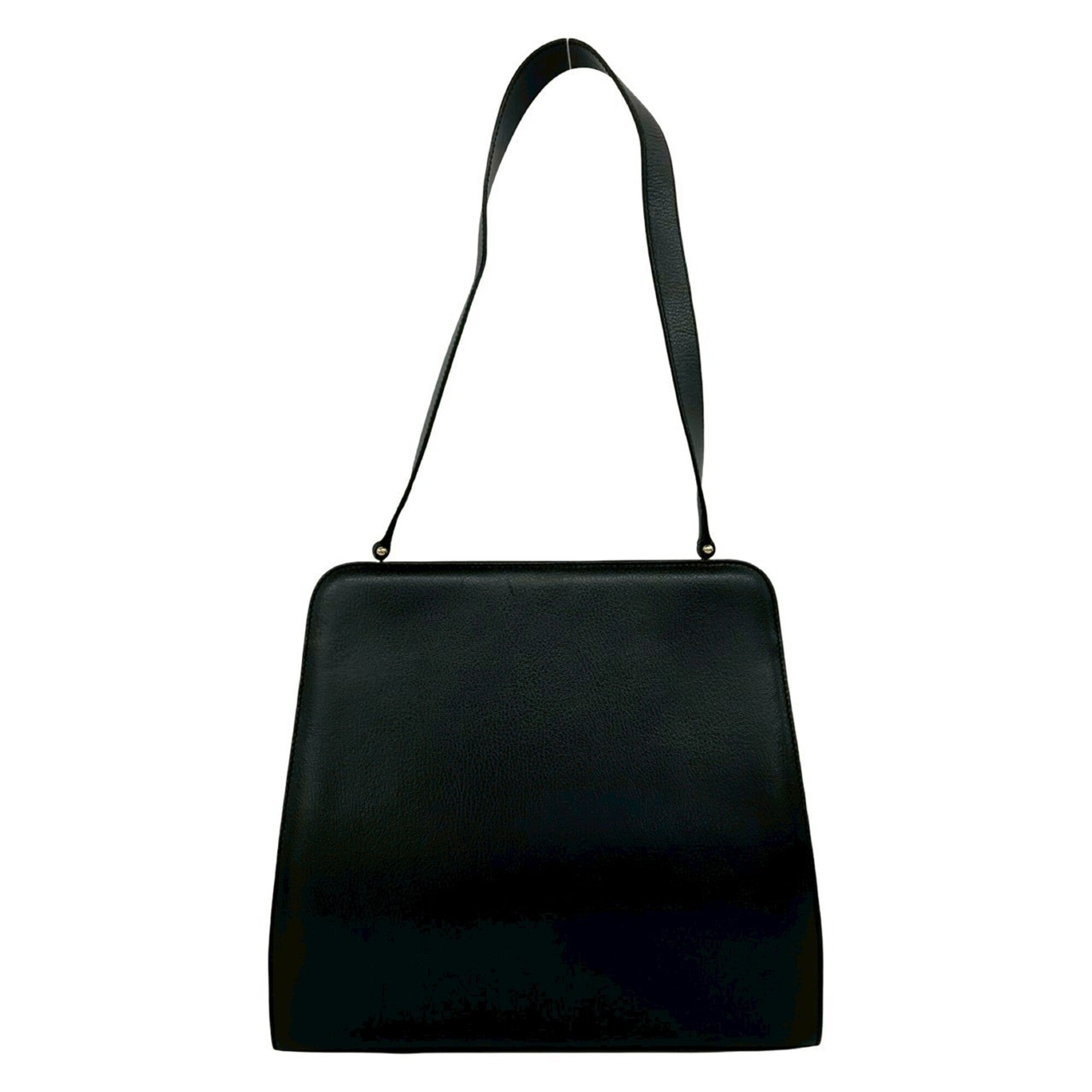 Salvatore Ferragamo Black Leather Shoulder Bag (Pre-Owned)