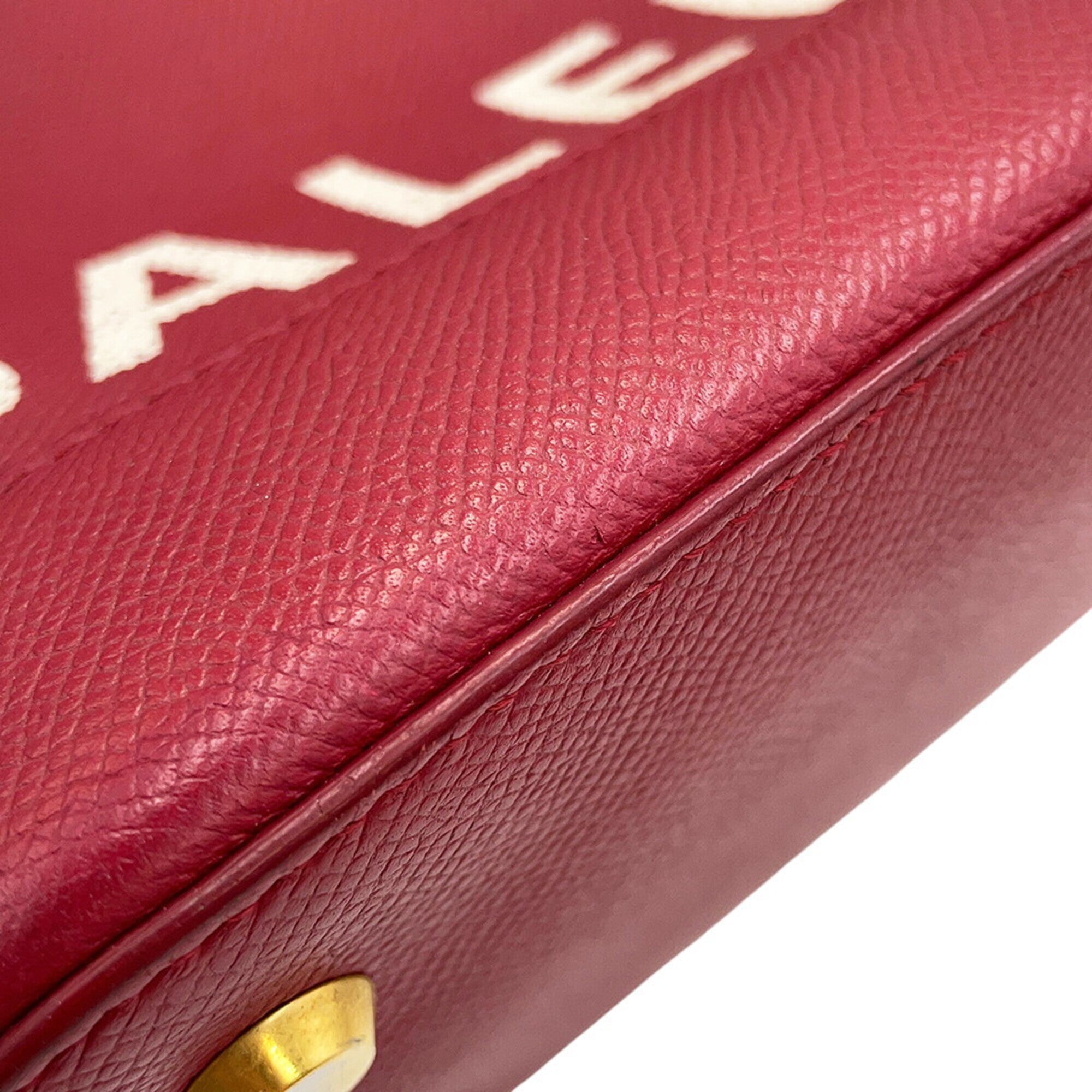 Balenciaga Red Color Leather Handbag Shoulder Bag (Pre-Owned)