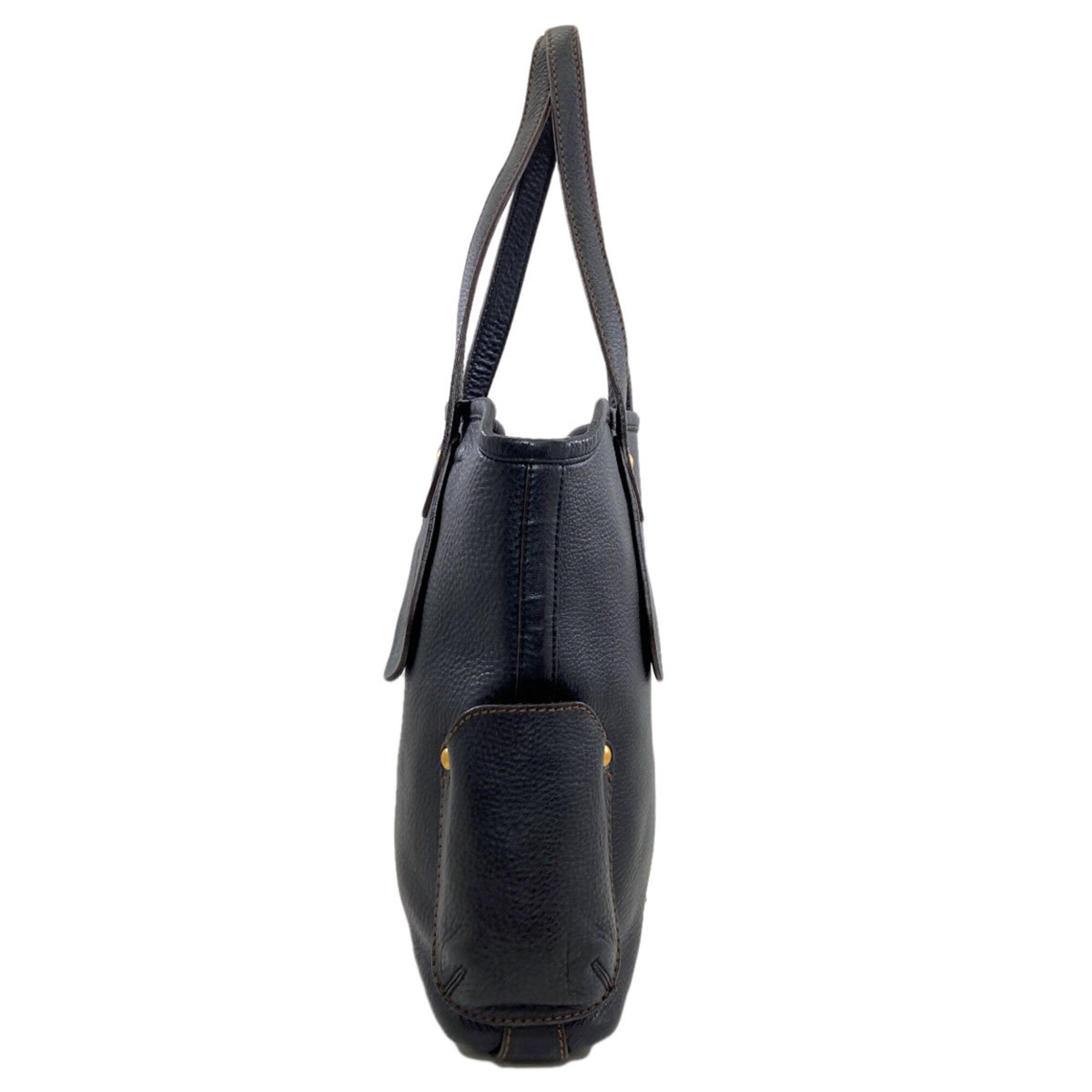 Salvatore Ferragamo Black Leather Tote Bag (Pre-Owned)