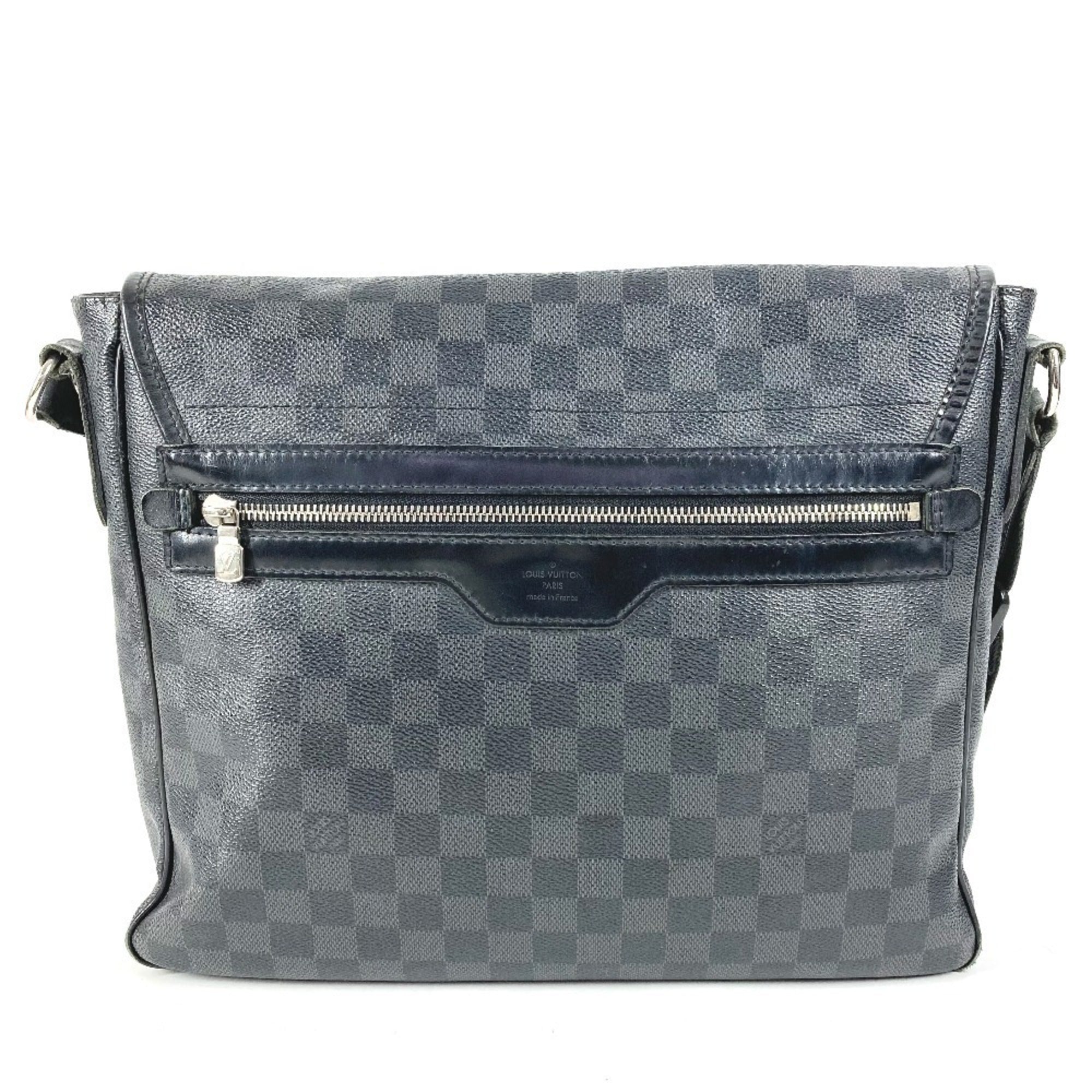 Louis Vuitton Black Damier Graphite Messenger Bag Shoulder Bag (Pre-Owned)