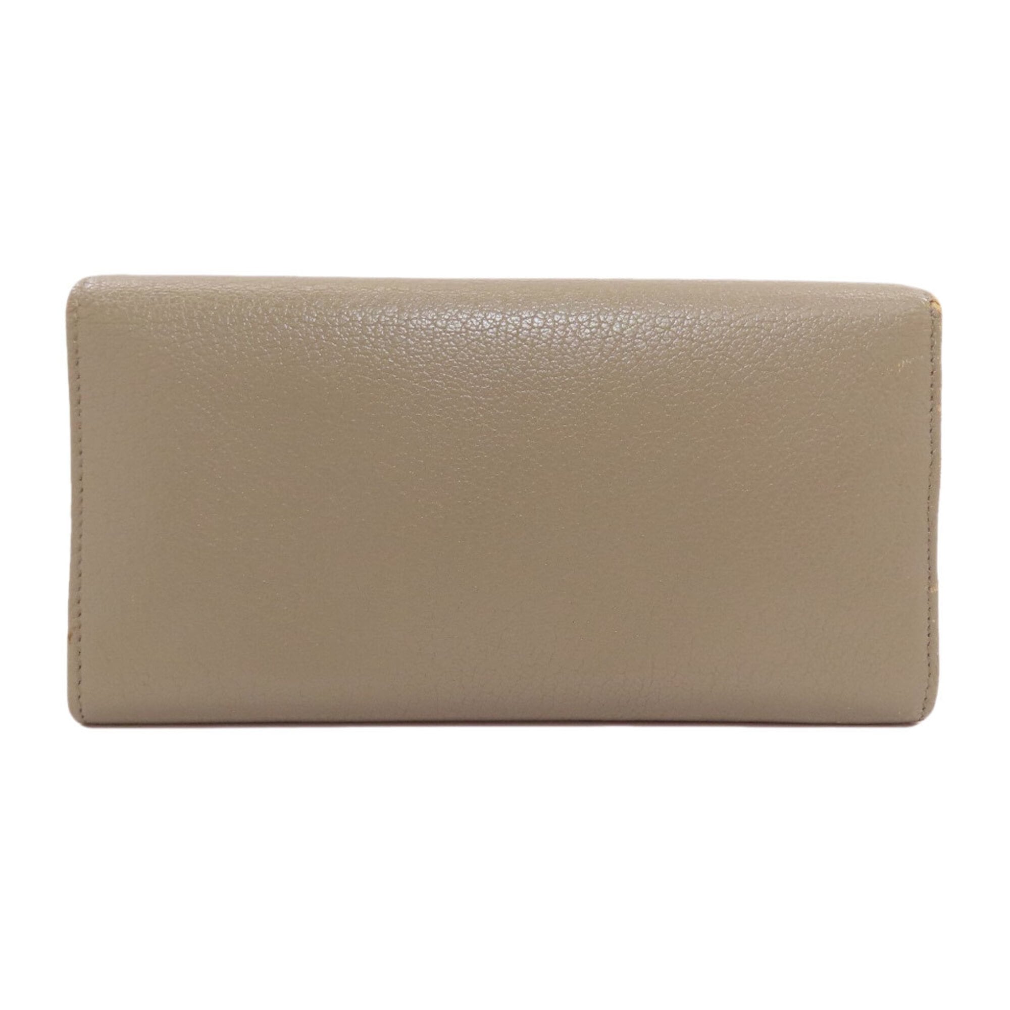 Balenciaga Grayish Leather Long Wallet (Bi-Fold) (Pre-Owned)