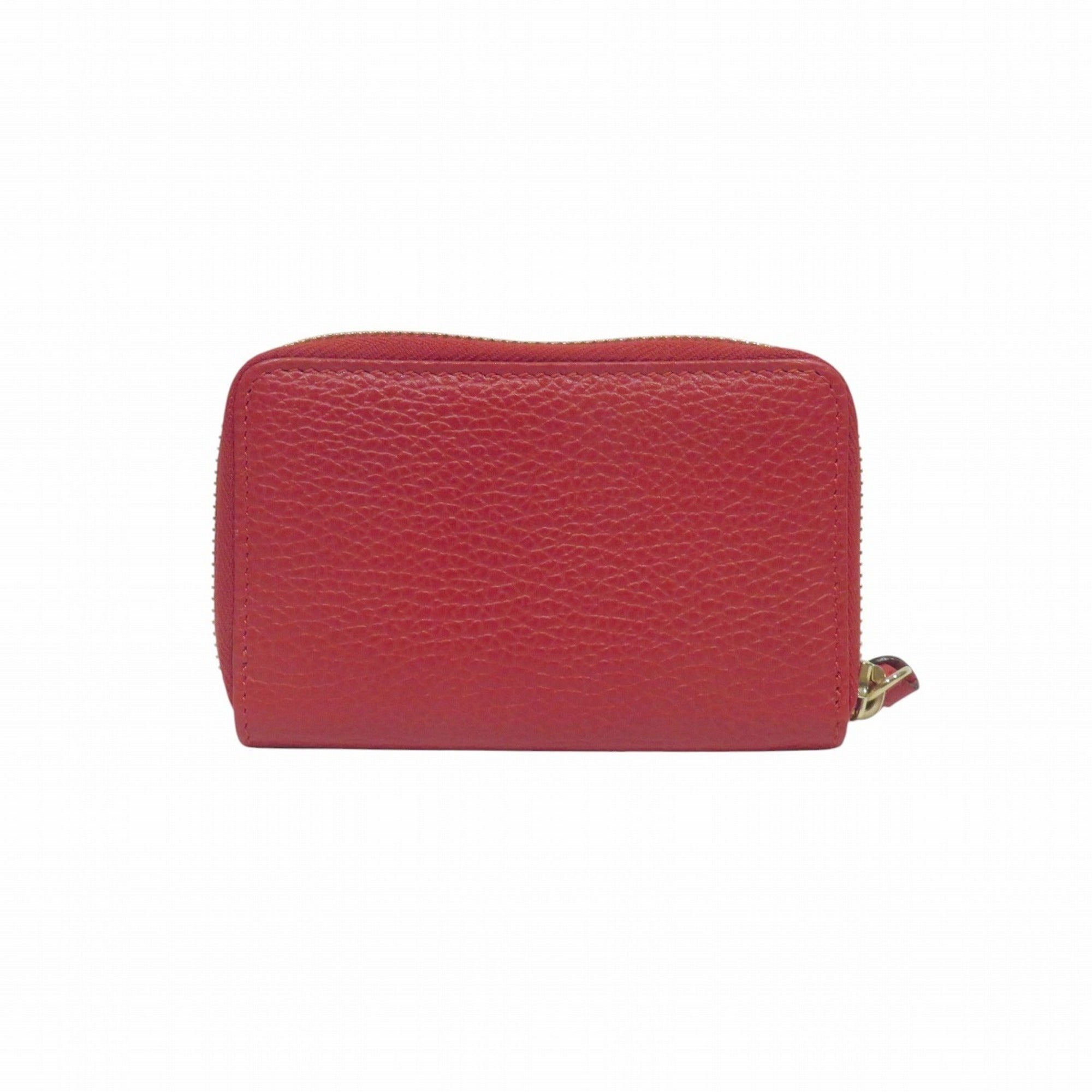 Gucci Red Color Leather Coin Purse/Coin Case (Pre-Owned)