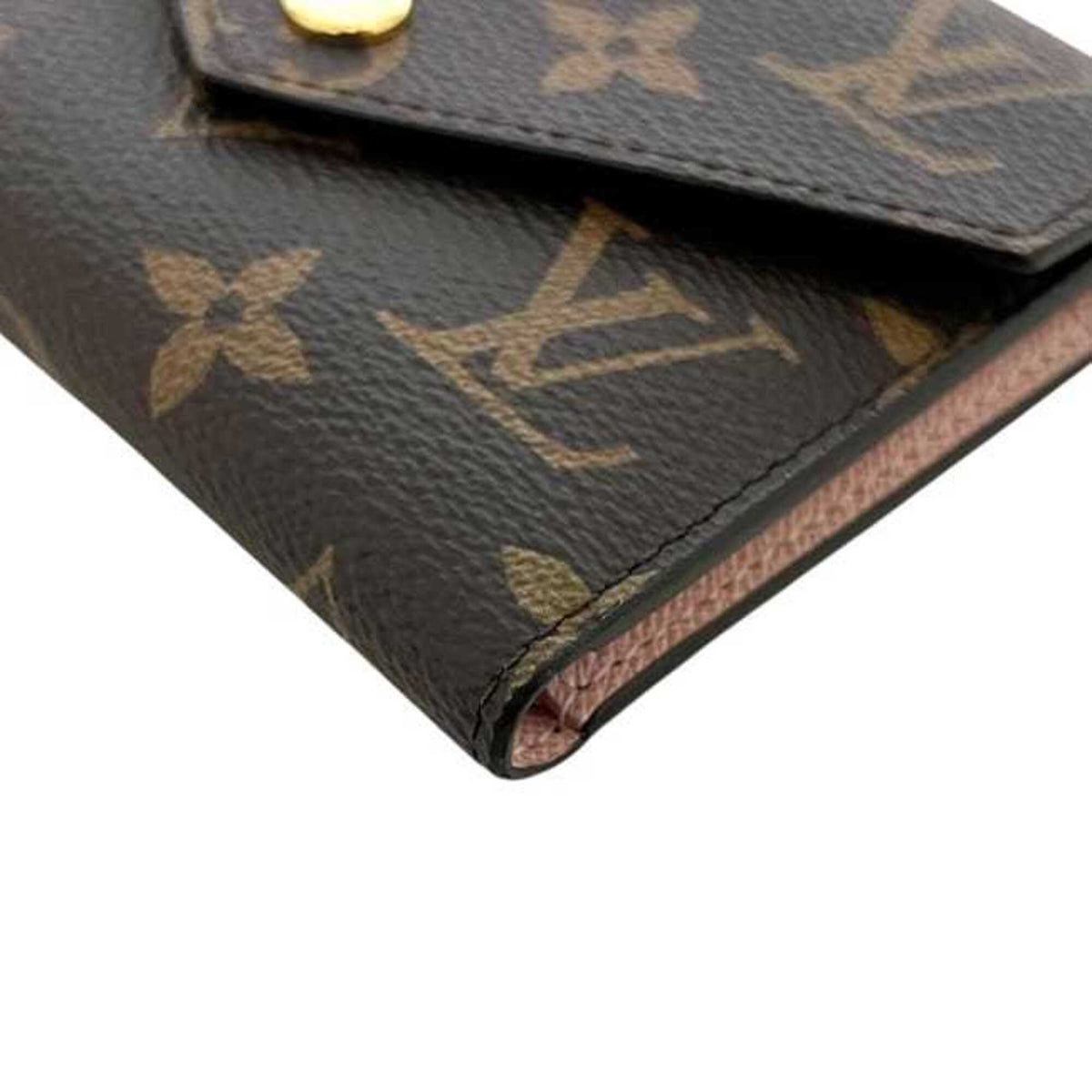 Louis Vuitton Brown Monogram Pink Rose Ballerine Monogram Wallet (Tri-Fold) (Pre-Owned)