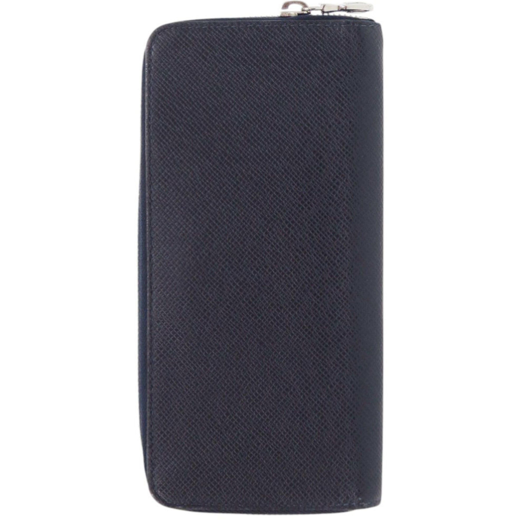 Louis Vuitton Navy Taiga Leather Long Wallet (Bi-Fold) (Pre-Owned)