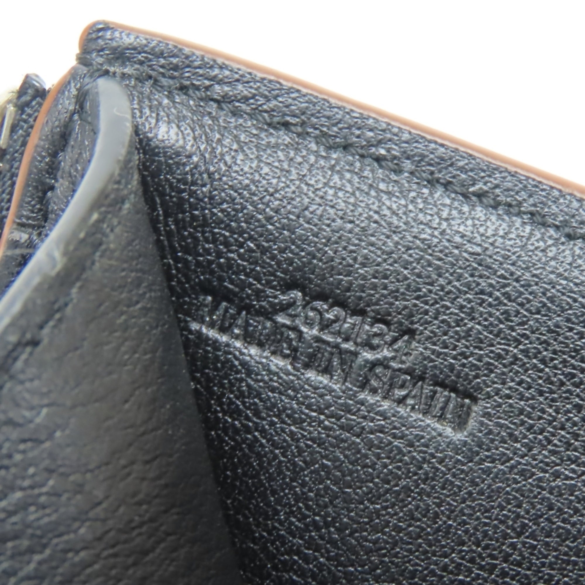 Loewe Black Brown Leather Wallet (Tri-Fold) (Pre-Owned)