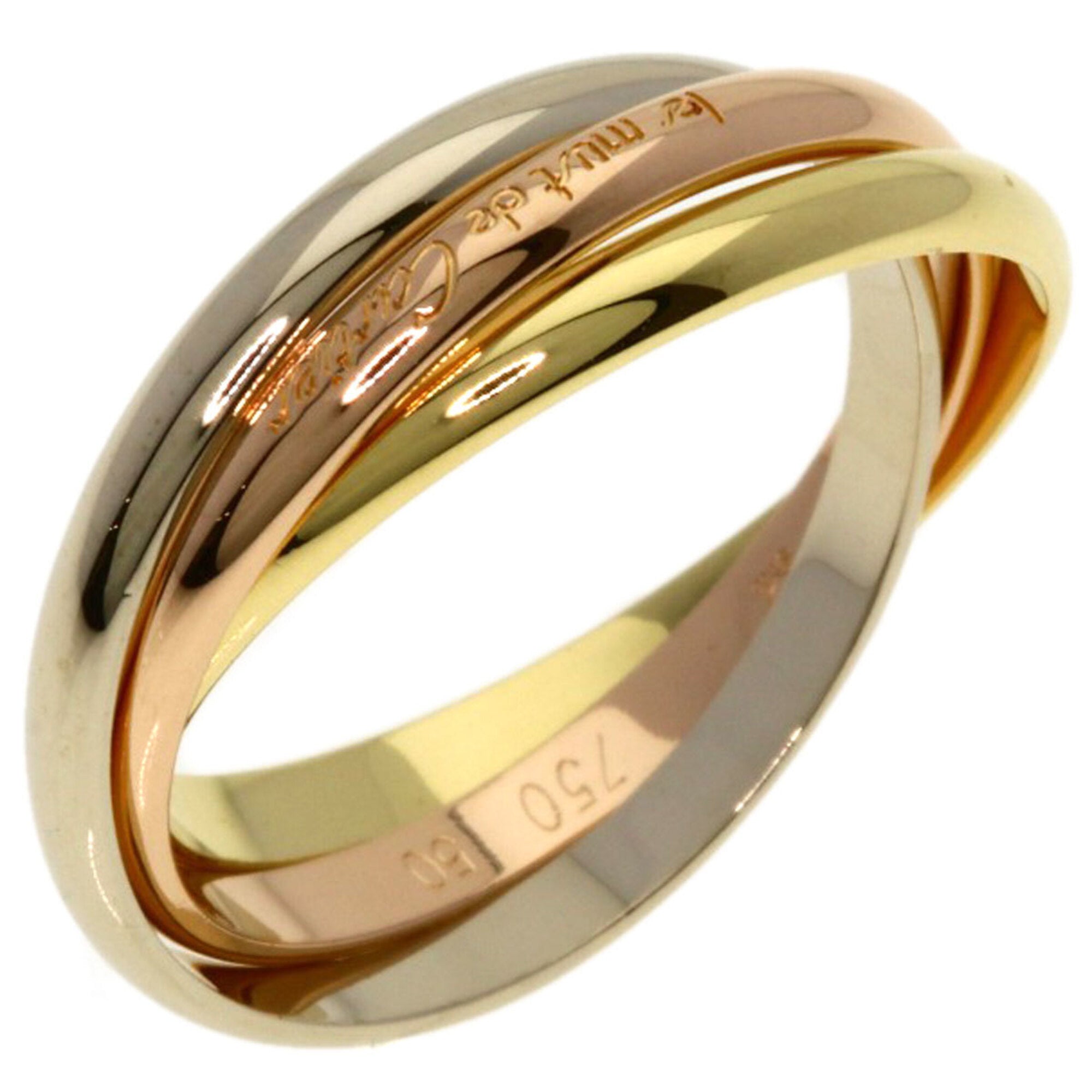 Cartier Trinity Yellow Gold (18K) Pink Gold (18K) White Gold (18K) Band Ring (Pre-Owned)