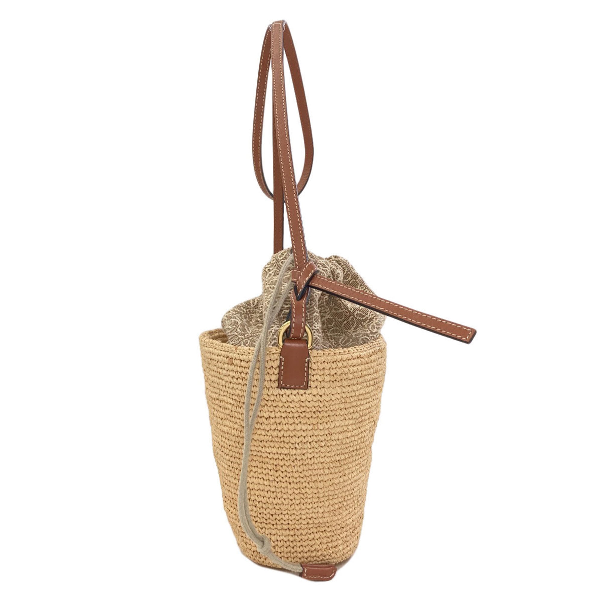 Loewe Brown Raffia Pochette Shoulder Bag (Pre-Owned)