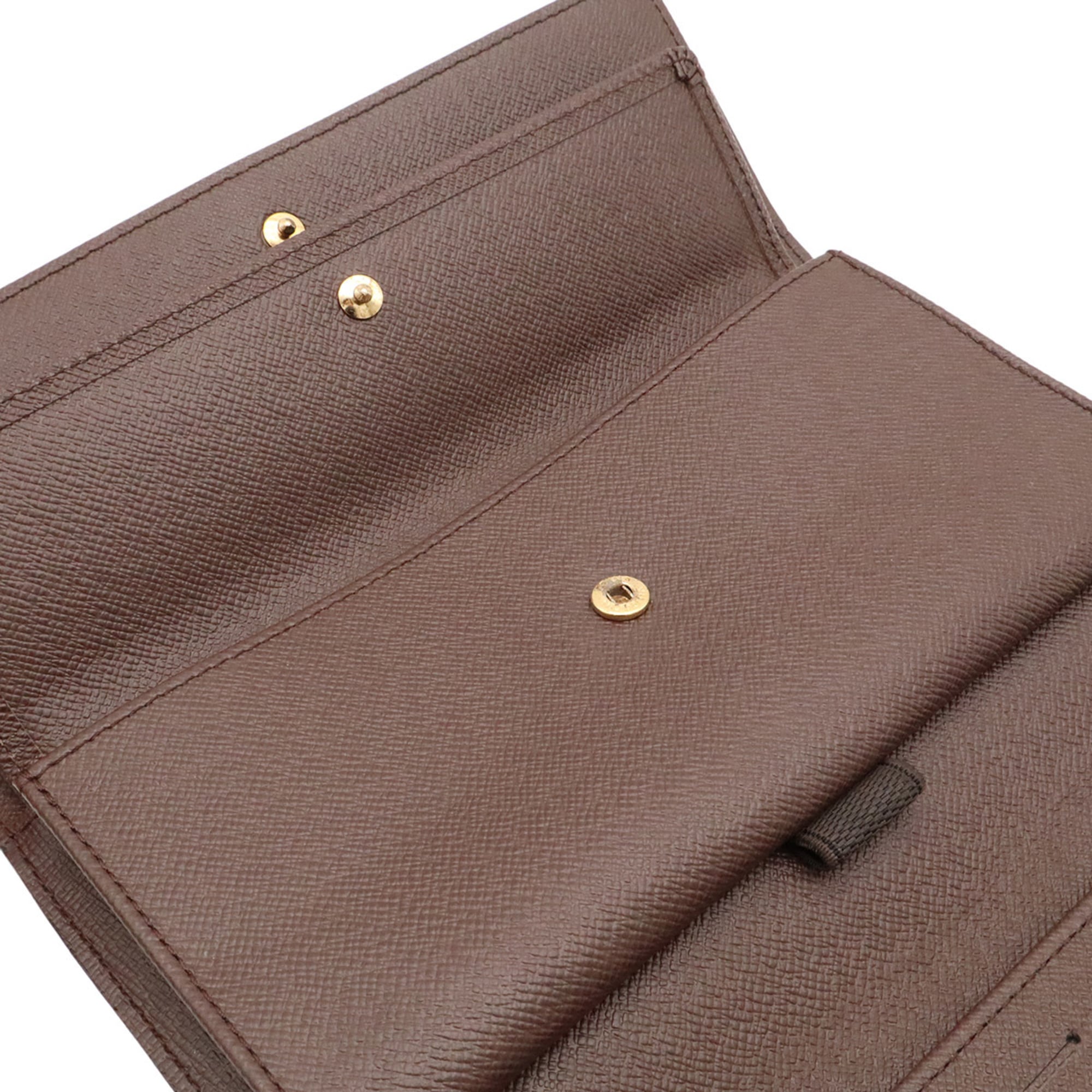 Louis Vuitton Brown Pvc Coated Canvas Long Wallet (Tri-Fold) (Pre-Owned)