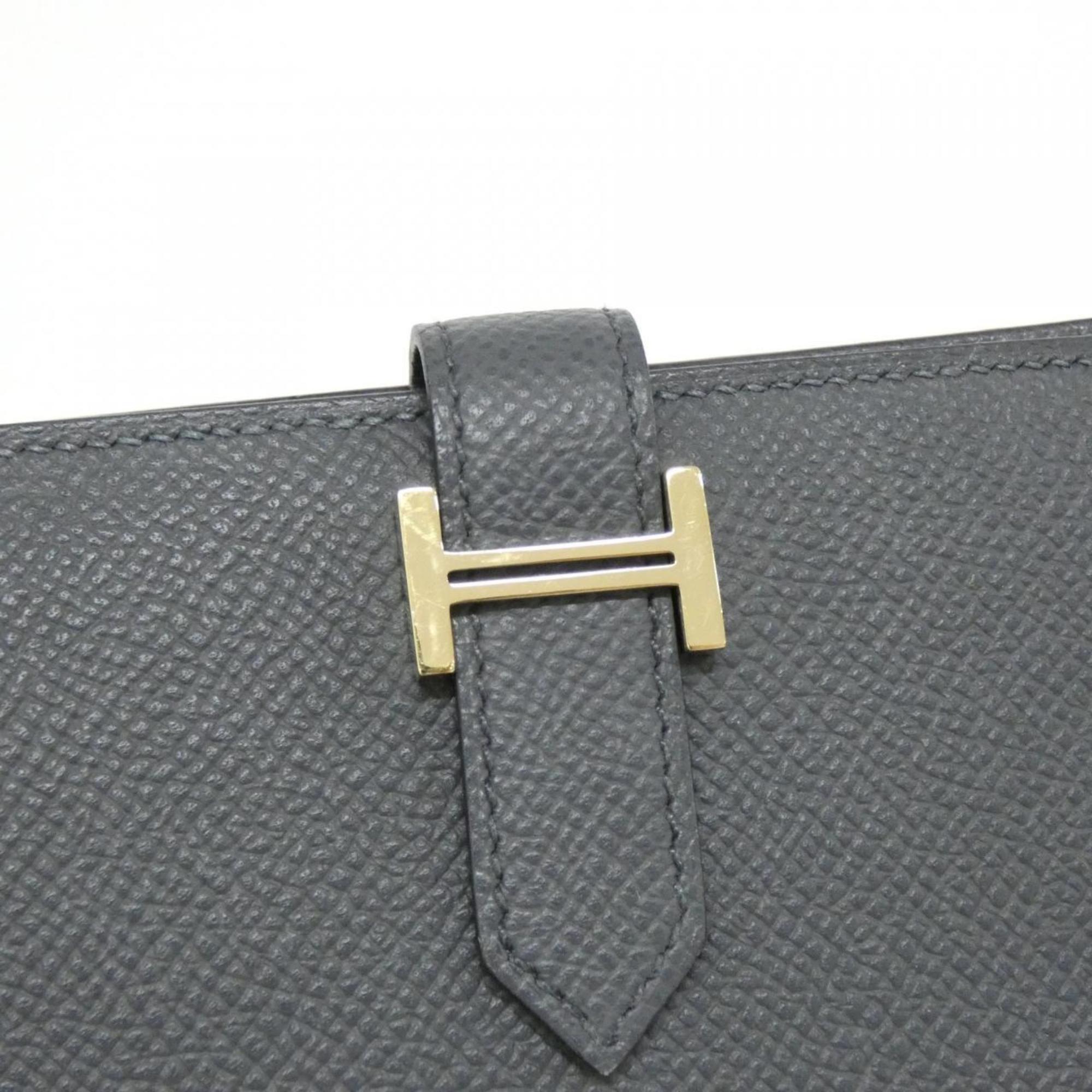 Hermes Vert Epsom Leather Middle Wallet (Tri-Fold) (Pre-Owned)