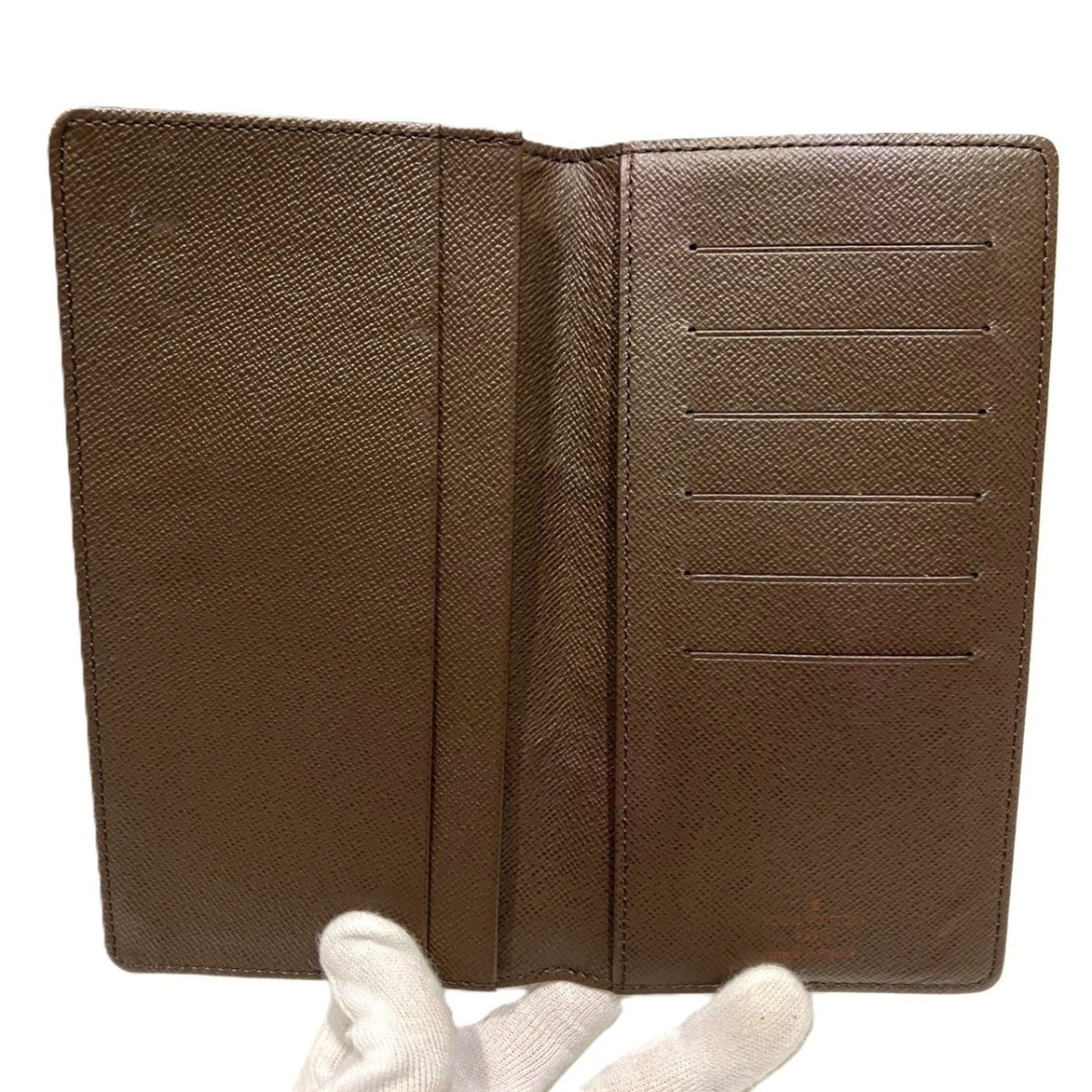 Louis Vuitton Brown Damier Canvas Long Bill Wallet (Bi-Fold) (Pre-Owned)