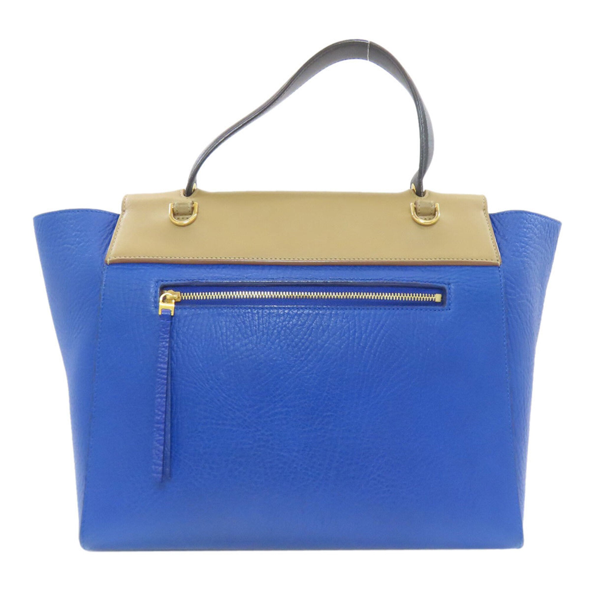 Celine Black Blue Brown Leather Handbag (Pre-Owned)