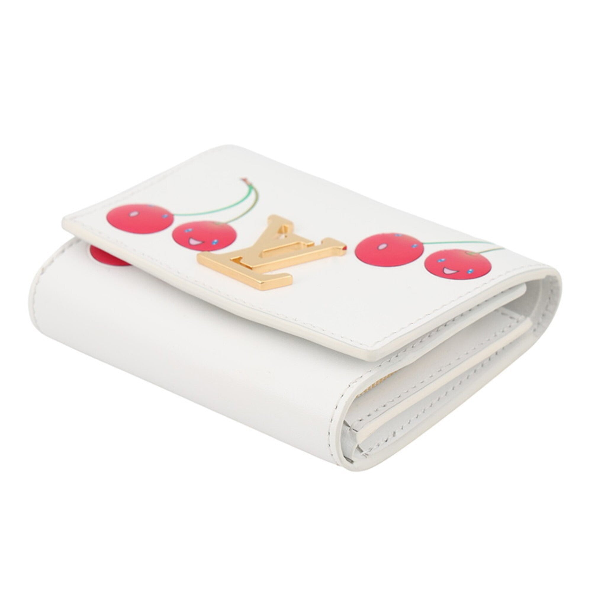 Louis Vuitton White Leather Wallet (Bi-Fold) (Pre-Owned)