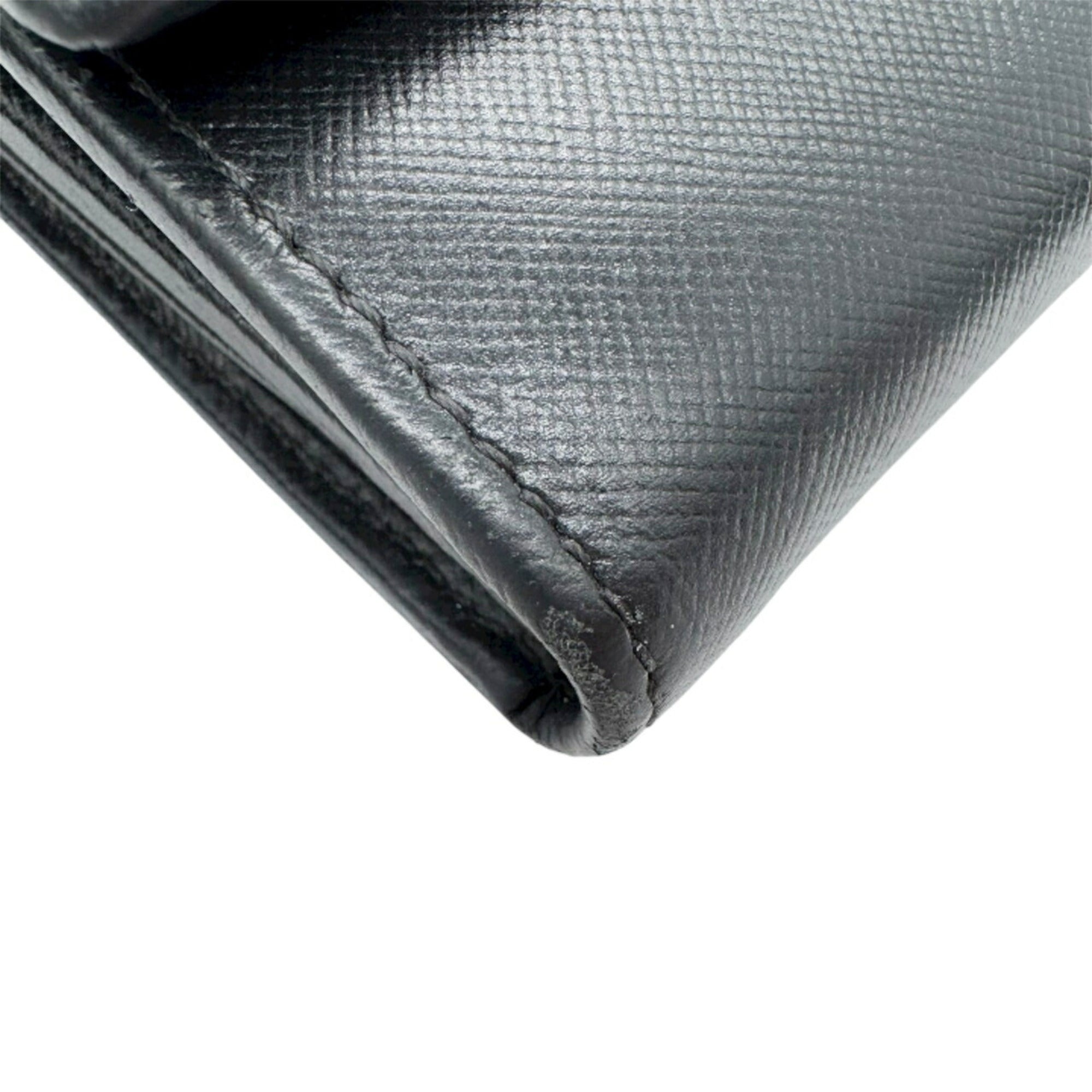 Vivienne Westwood Black Leather Long Wallet (Bi-Fold) (Pre-Owned)