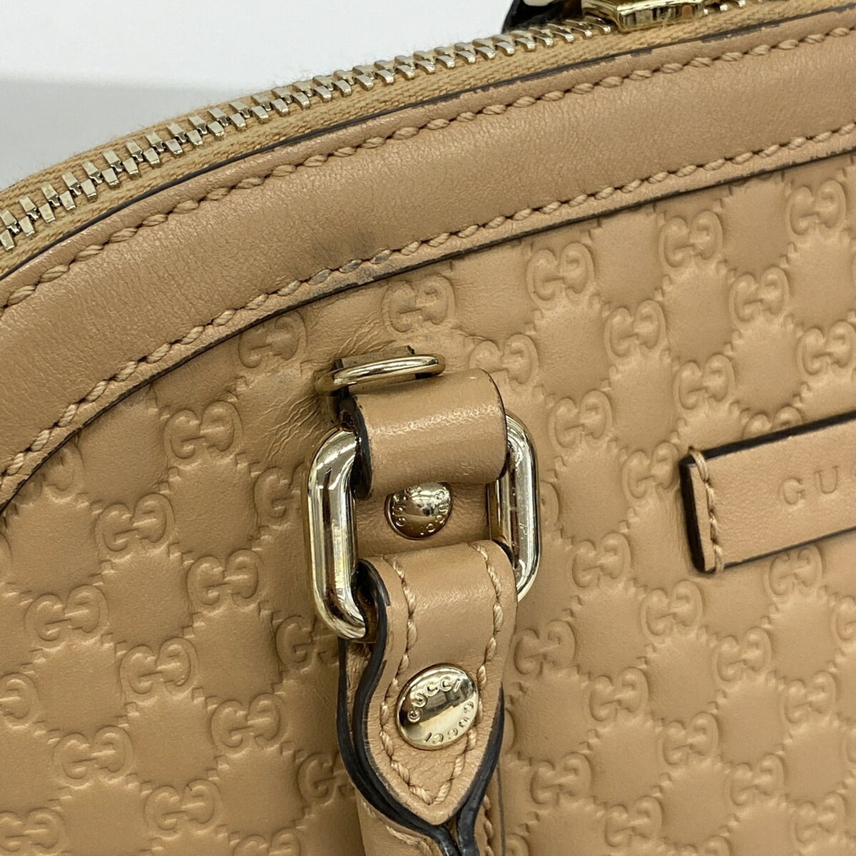 Gucci Beige Leather Handbag (Pre-Owned)