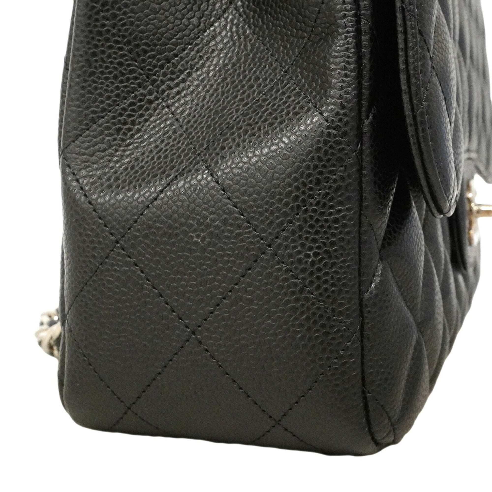 Chanel Black Grained Calfskin Shoulder Bag (Pre-Owned)
