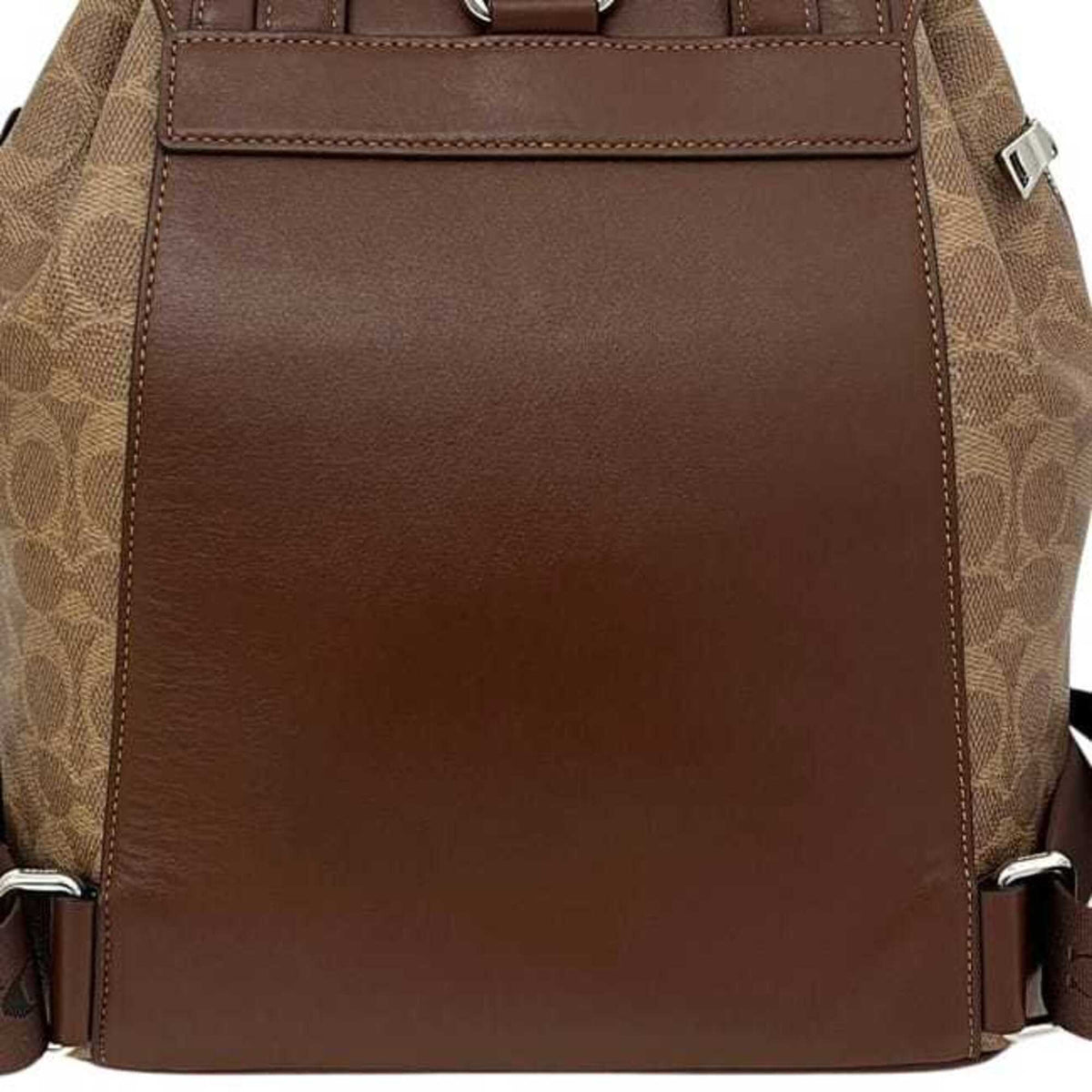 Coach Beige Brown Pvc Leather Backpack (Pre-Owned)