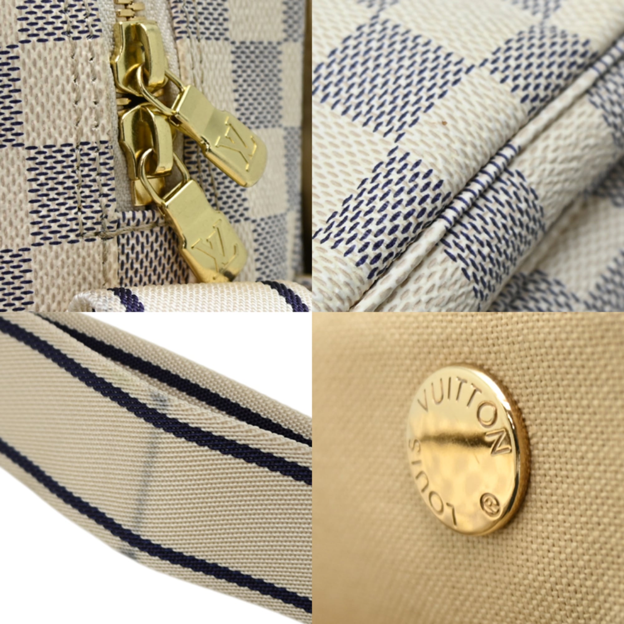 Louis Vuitton White Damier Azur Shoulder Bag (Pre-Owned)