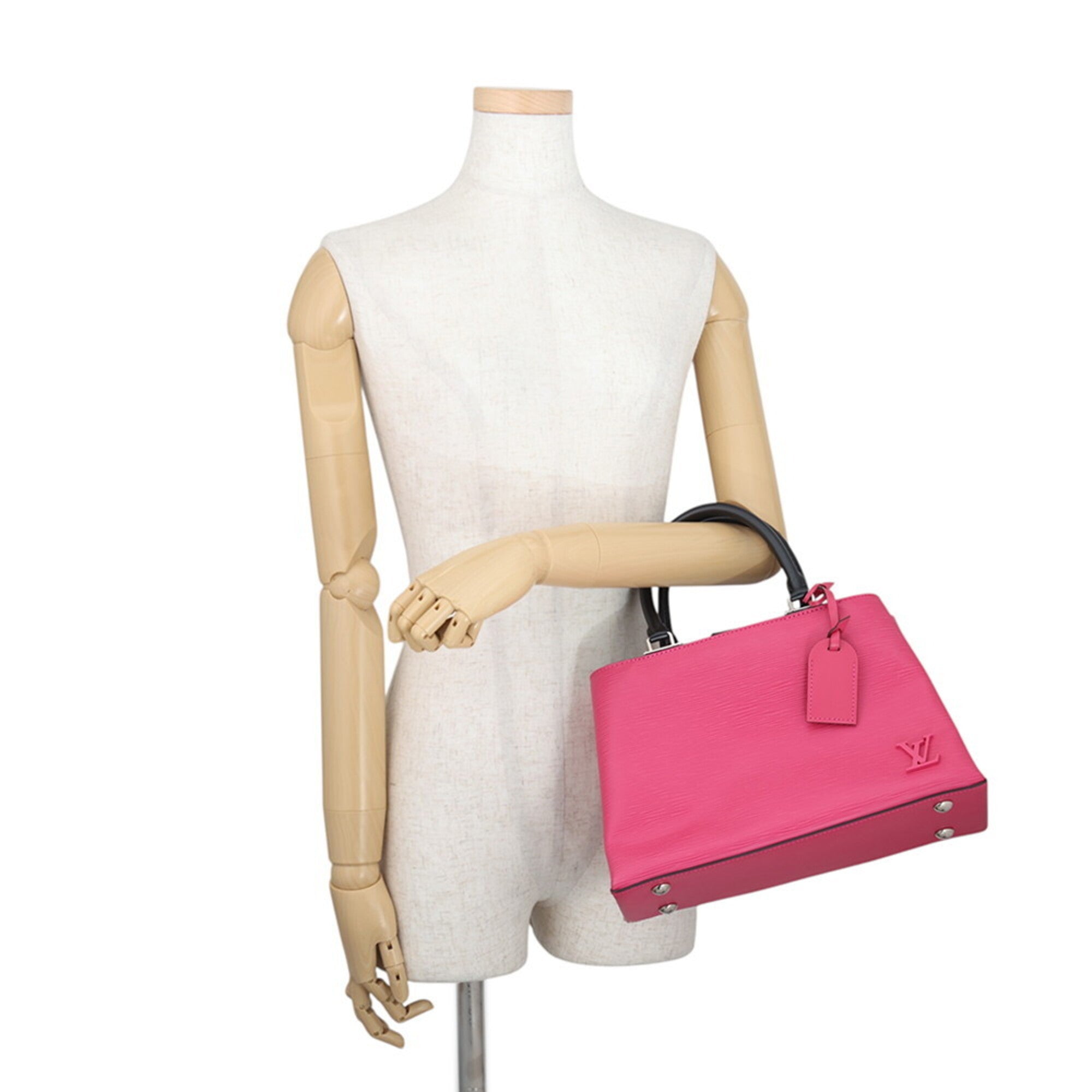 Louis Vuitton Epi Black Hot Pink Epi Leather Handbag Shoulder Bag (Pre-Owned)