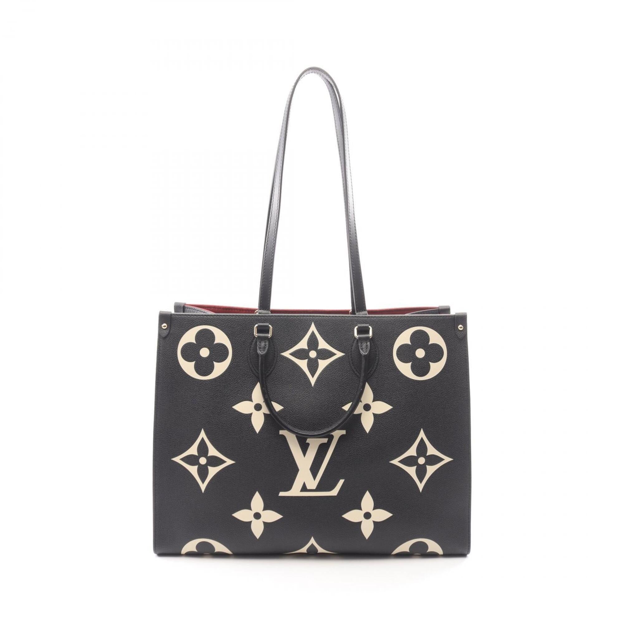 Louis Vuitton Beige Black Monogram Empreinte Handbag Tote Bag (Pre-Owned)