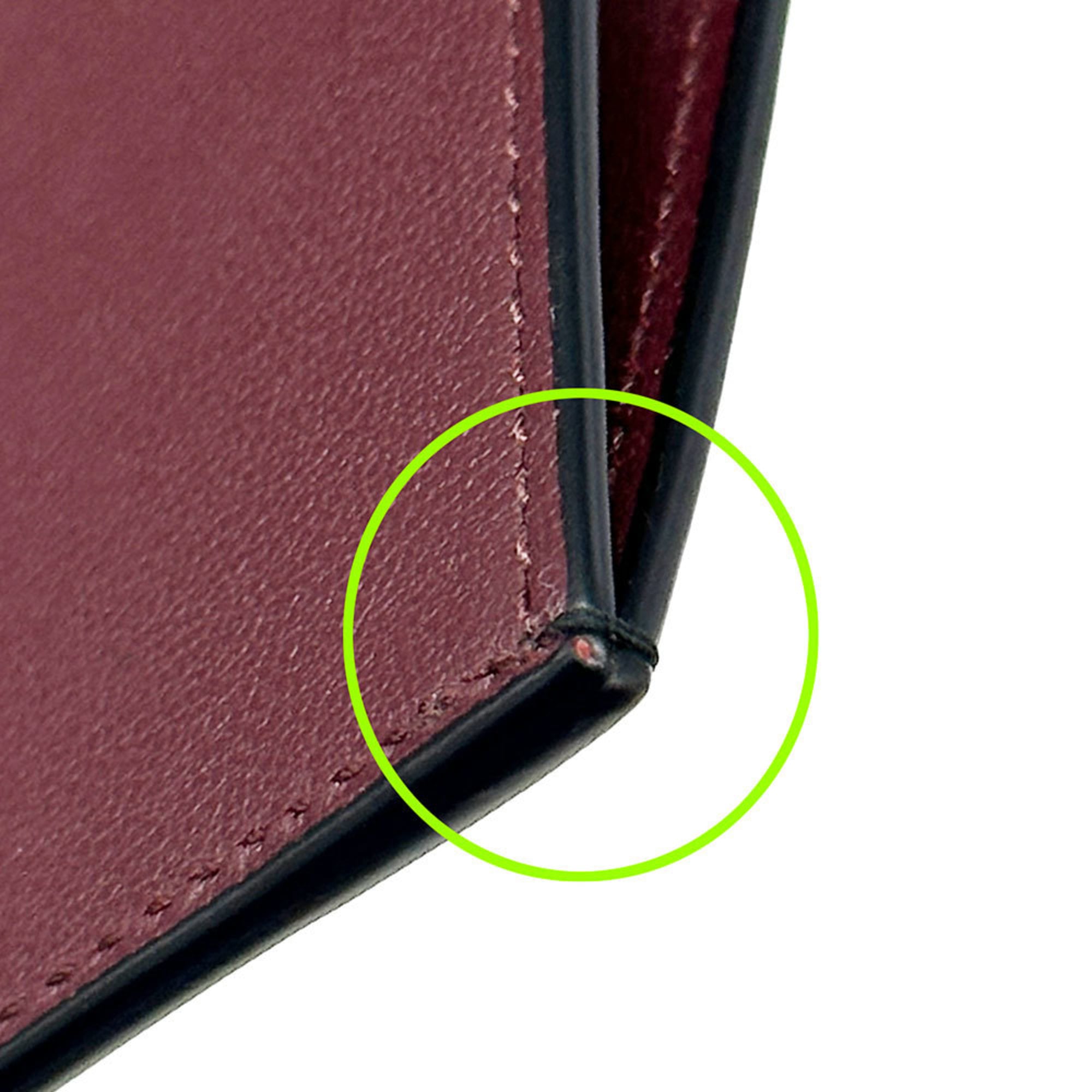 Cartier Black Leather Long Wallet (Bi-Fold) (Pre-Owned)