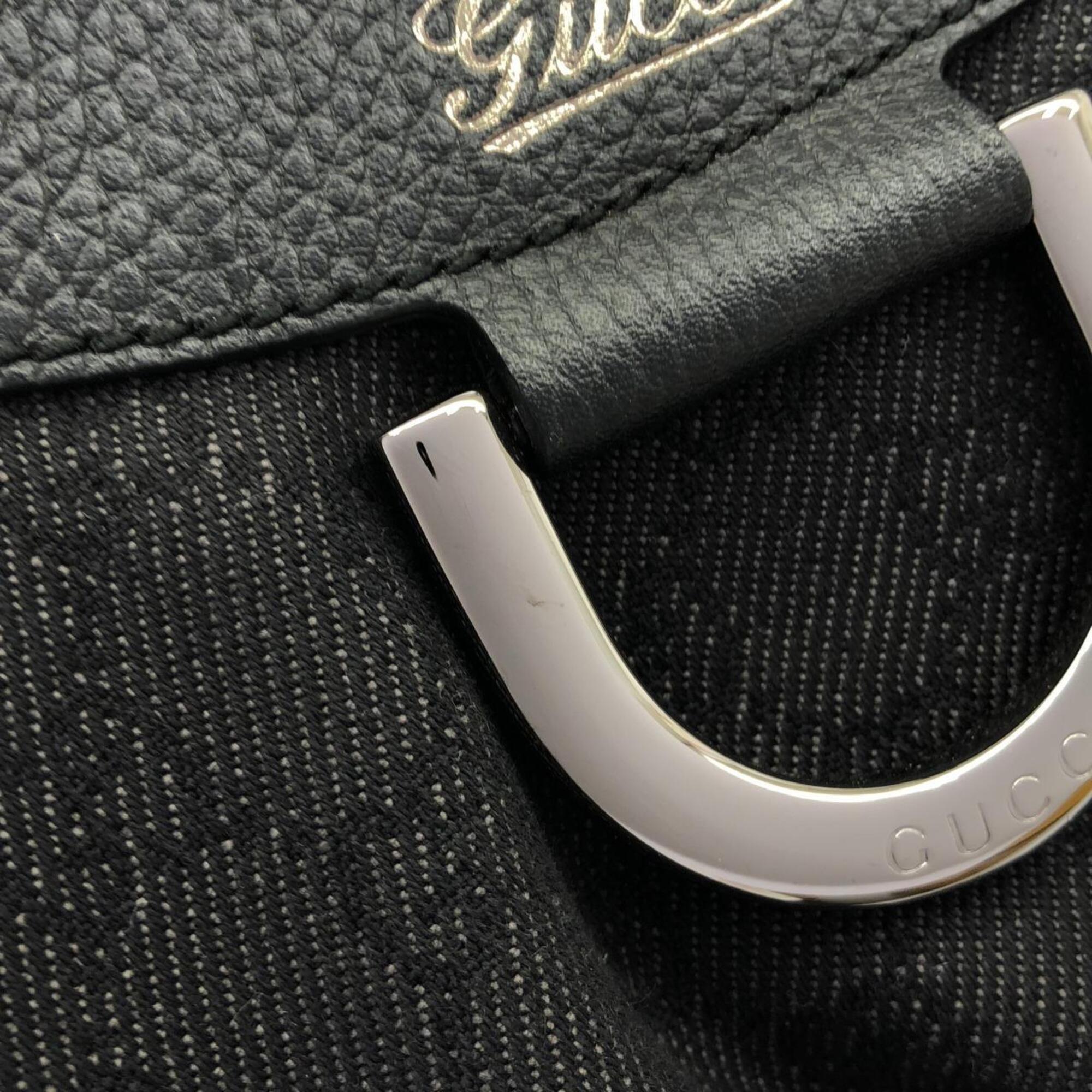 Gucci Black Denim Shoulder Bag (Pre-Owned)