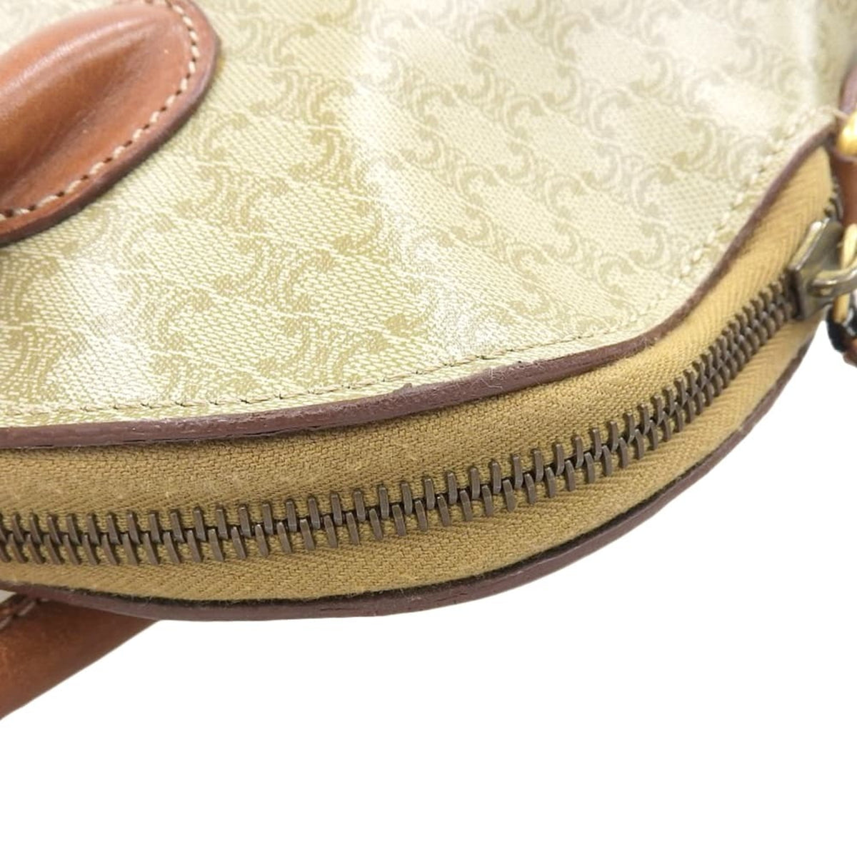 Celine Beige Brown Pvc Leather Handbag (Pre-Owned)