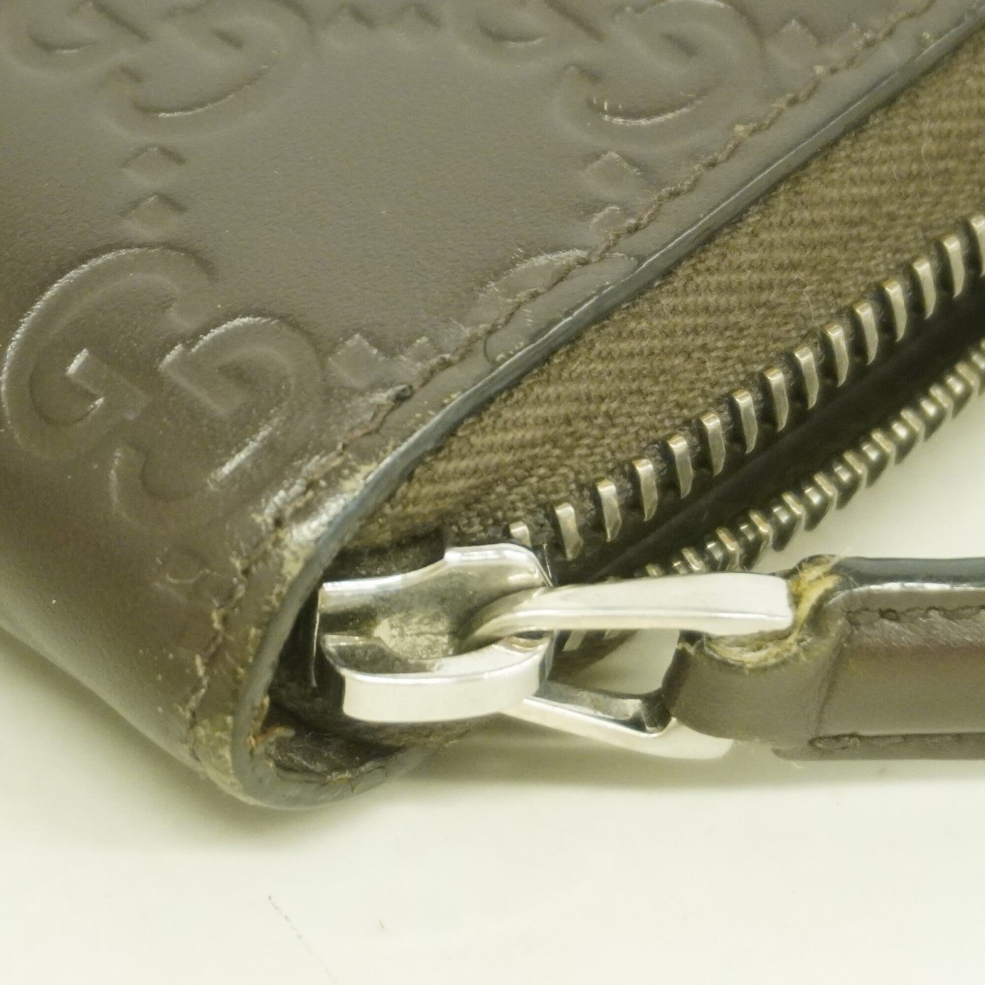 Gucci Brown Leather Long Wallet (Bi-Fold) (Pre-Owned)