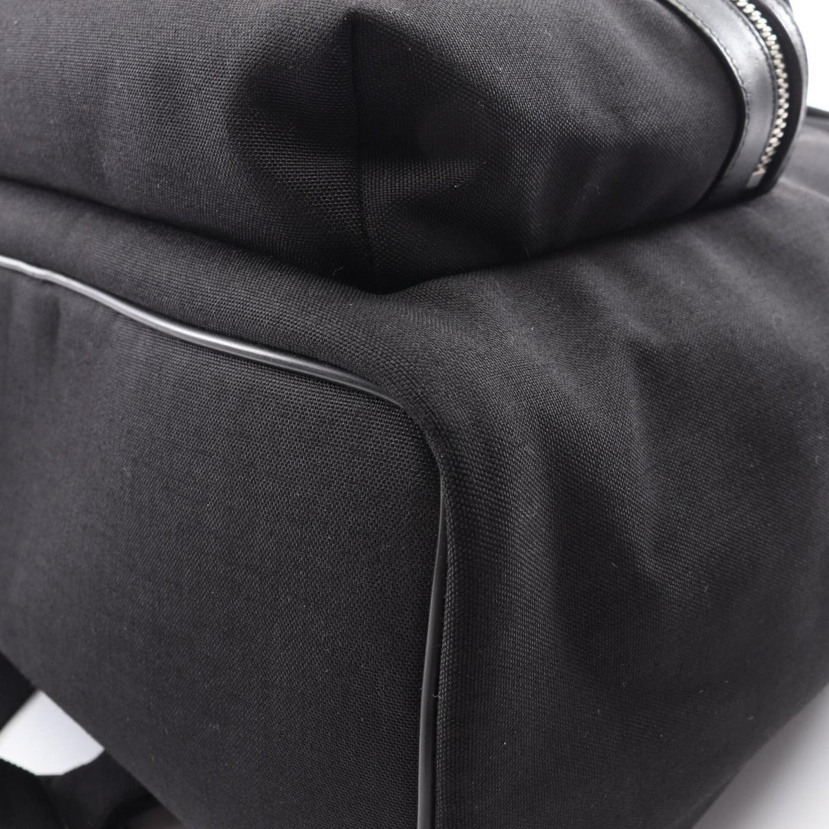 Saint Laurent Black Canvas Leather Backpack Handbag (Pre-Owned)