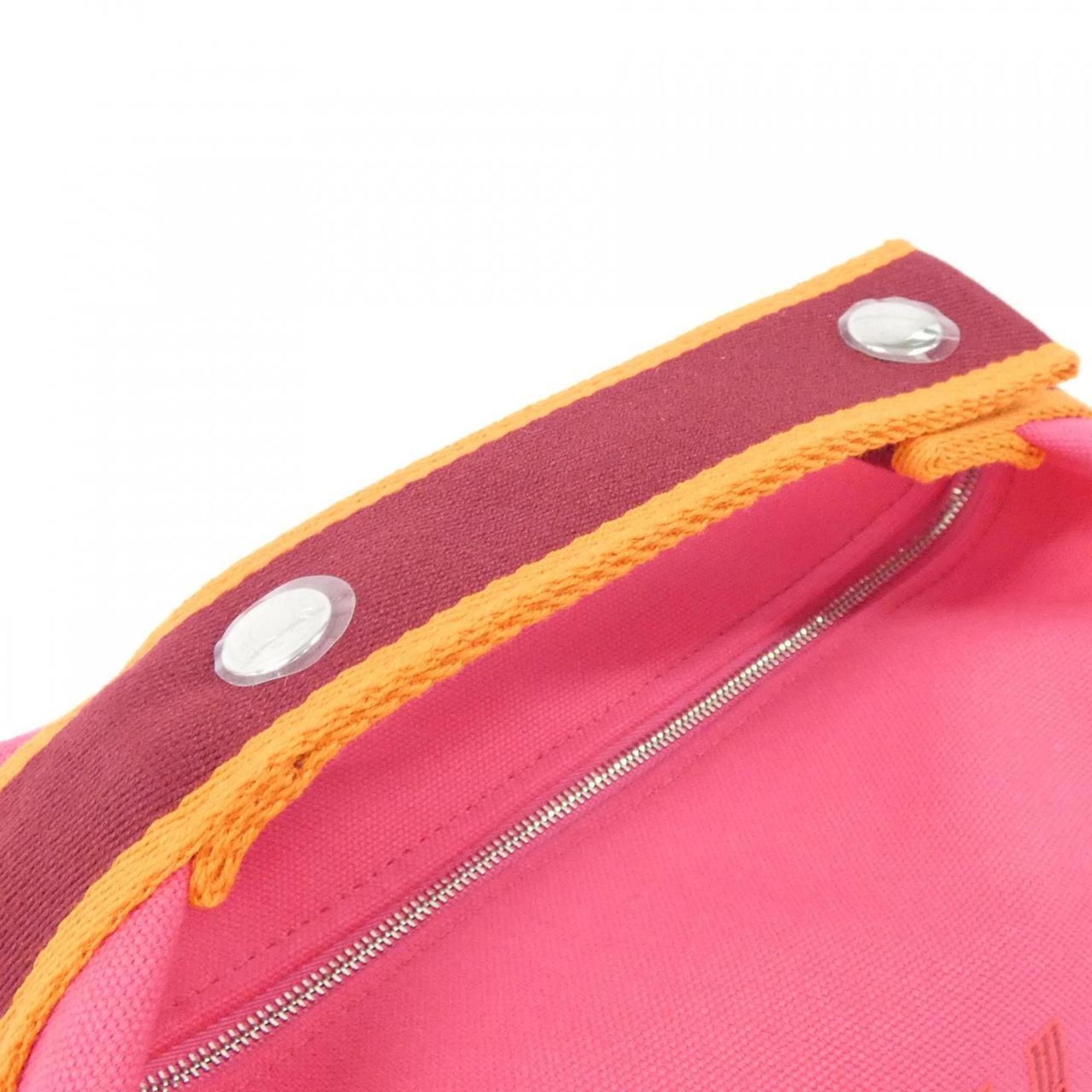Hermes Silver Canvas Pouch (Pre-Owned)