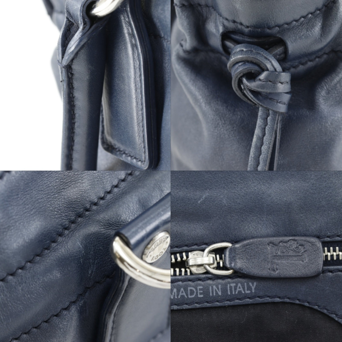 Tod's Navy Leather Tote Bag (Pre-Owned)