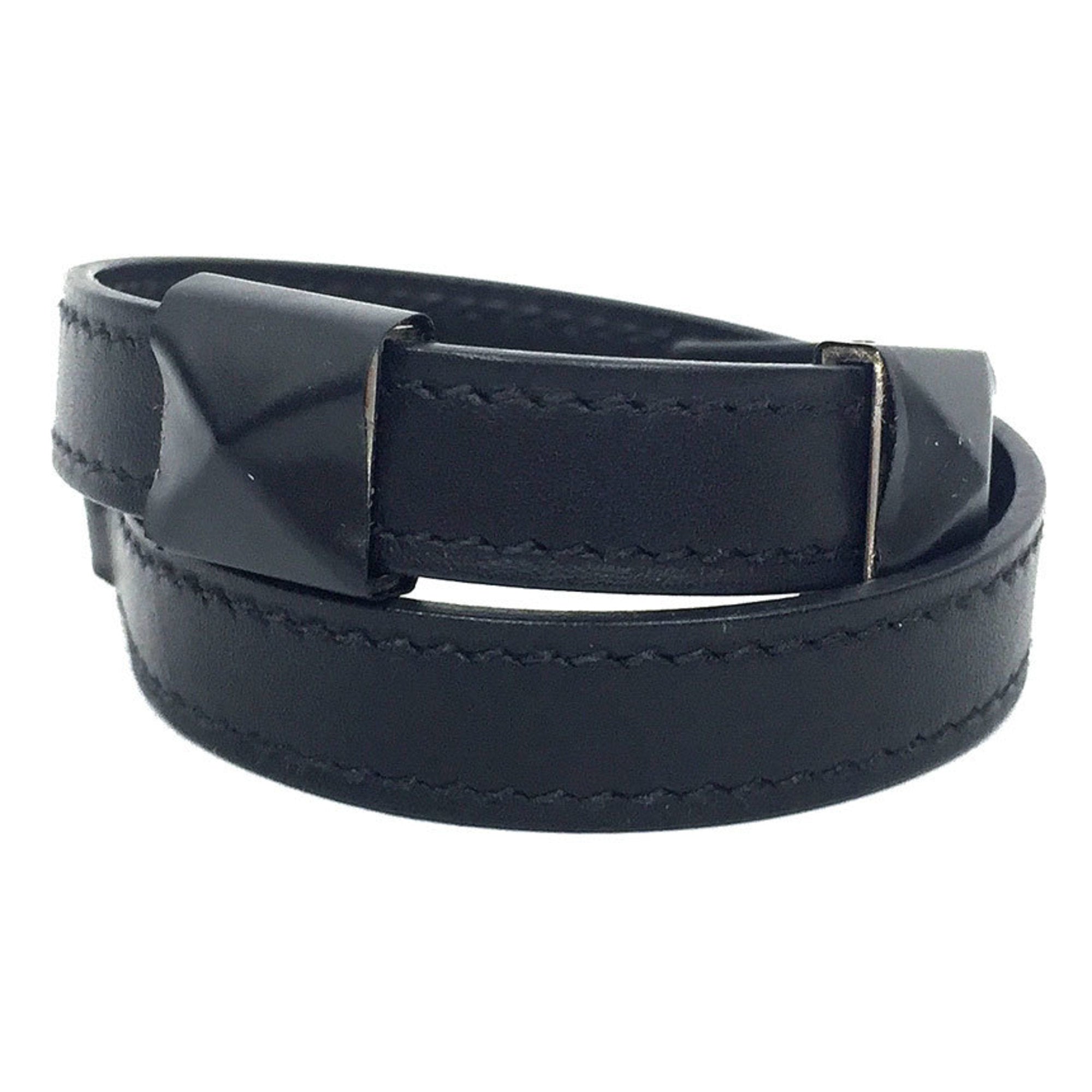 Hermes Medor Black Leather Charm Bracelet (Pre-Owned)