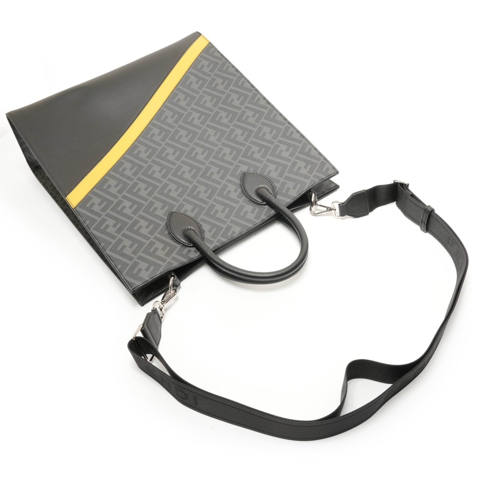 Fendi Black Zucca Handbag (Pre-Owned)