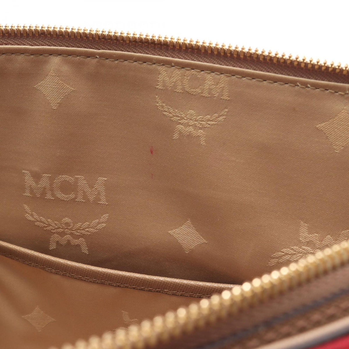 Mcm Beige Pink Leather Handbag (Pre-Owned)