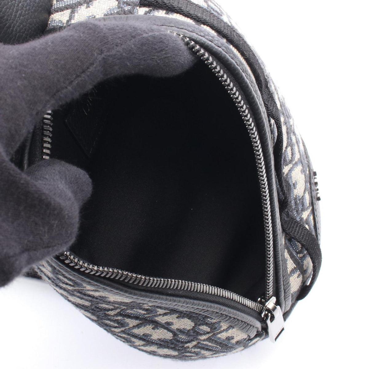 Christian Dior Beige Black Navy Canvas Fanny Pack Handbag (Pre-Owned)