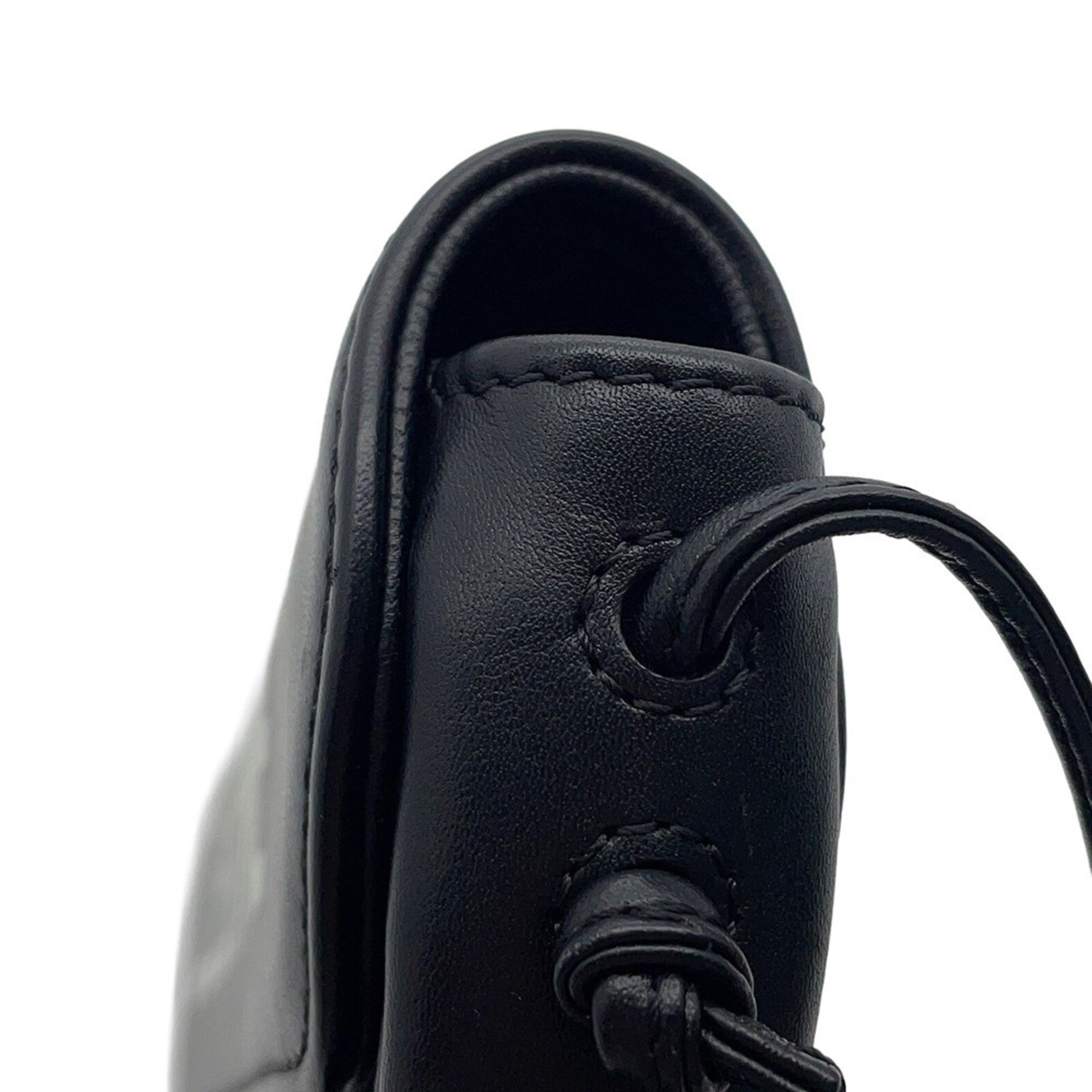 Celine Black Leather Handbag Pochette Shoulder Bag (Pre-Owned)
