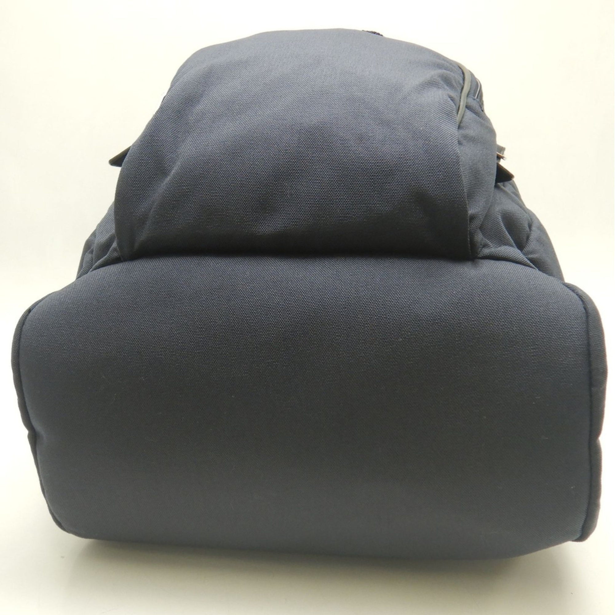 Yves Saint Laurent Navy Canvas Leather Backpack (Pre-Owned)