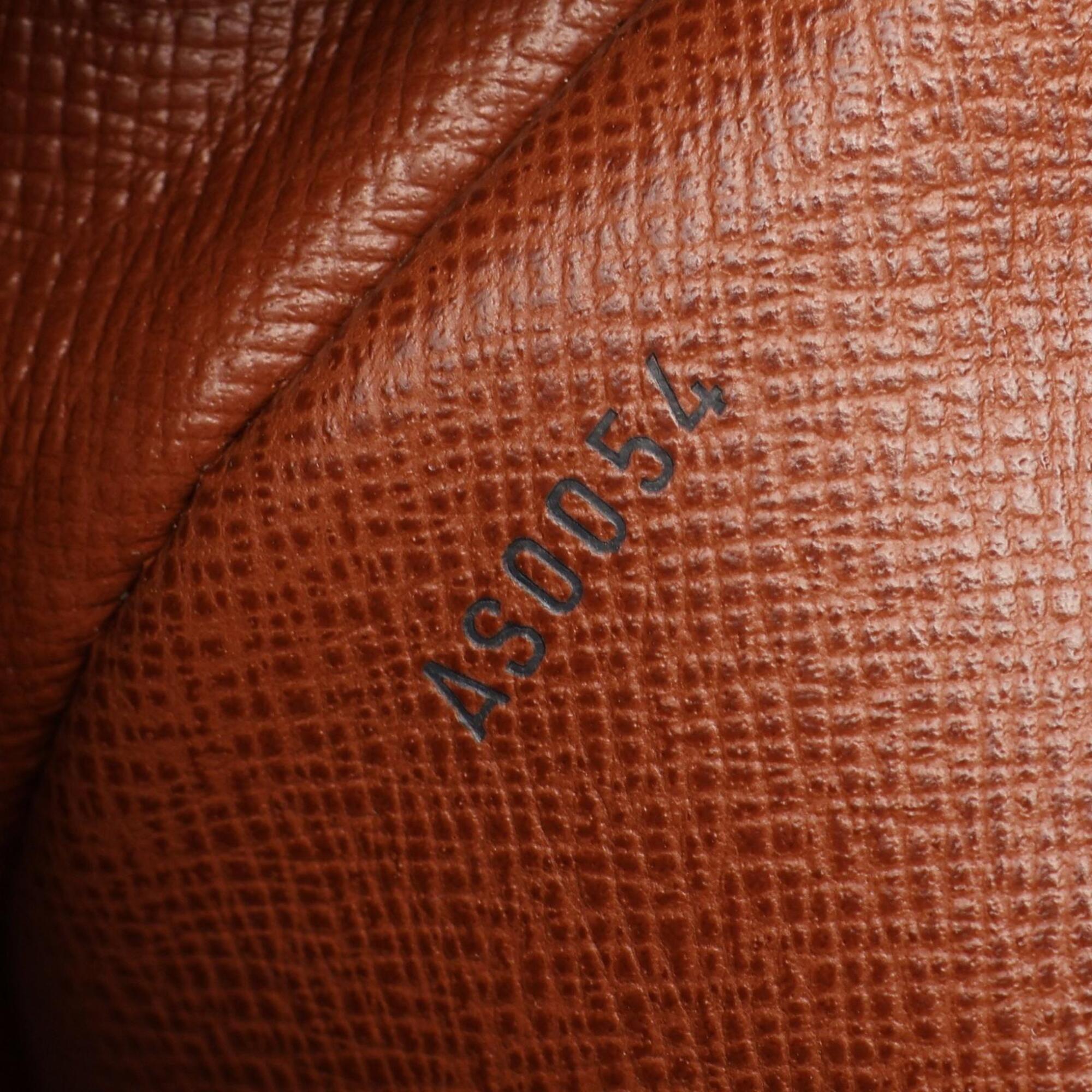 Louis Vuitton Brown Coated Canvas Leather Handbag Shoulder Bag (Pre-Owned)