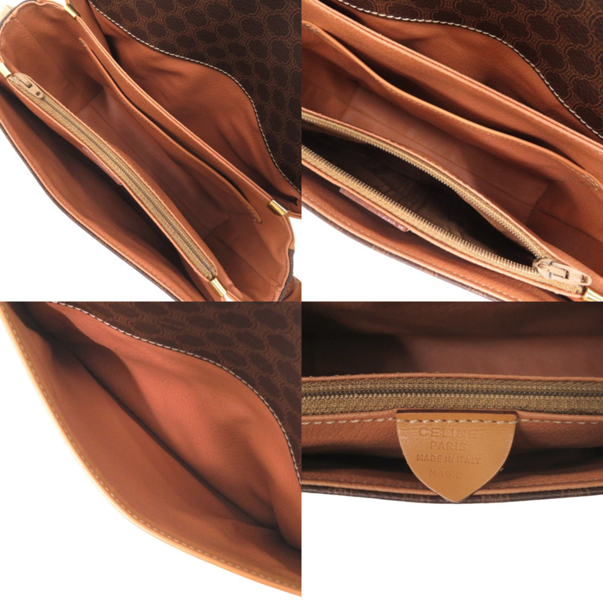 Celine Brown Coated Canvas Pvc Shoulder Bag (Pre-Owned)
